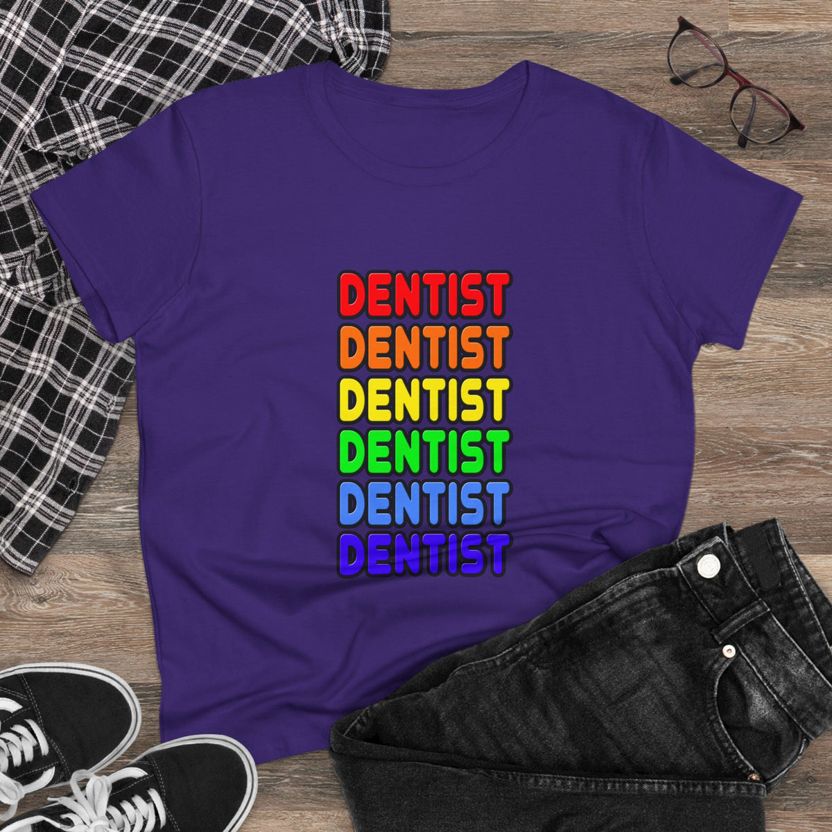 Rainbow Dentist - Women's Midweight Cotton Tee