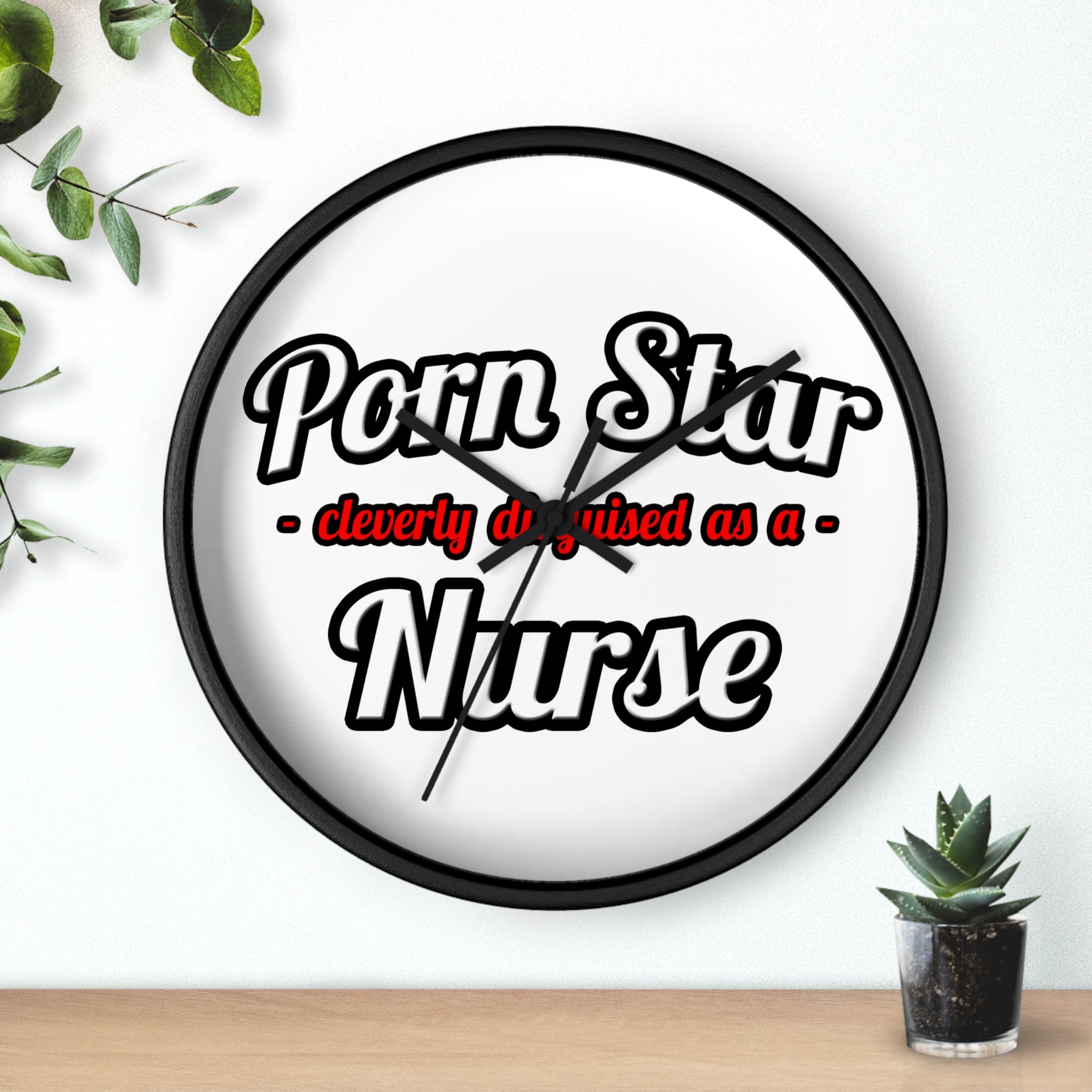 Porn Star...Nurse - Wall Clock