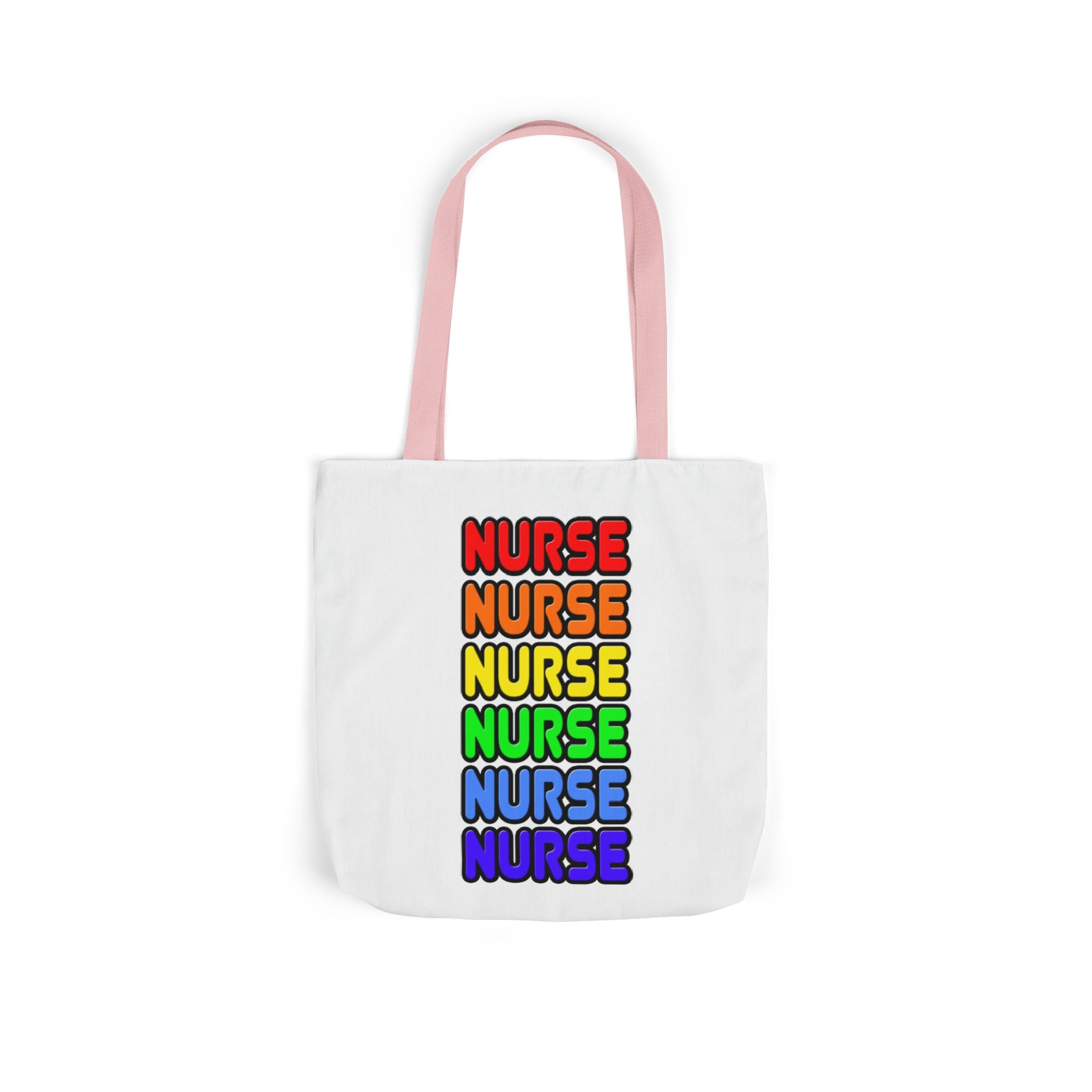 Rainbow Nurse - Canvas Tote Bag, 5-Color Straps