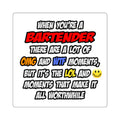 Bartender .. OMG WTF LOL - Square Stickers