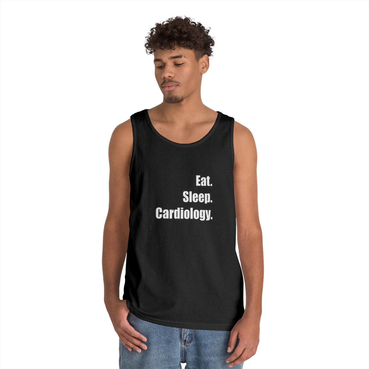 Eat. Sleep. Cardiology - Unisex Heavy Cotton Tank Top
