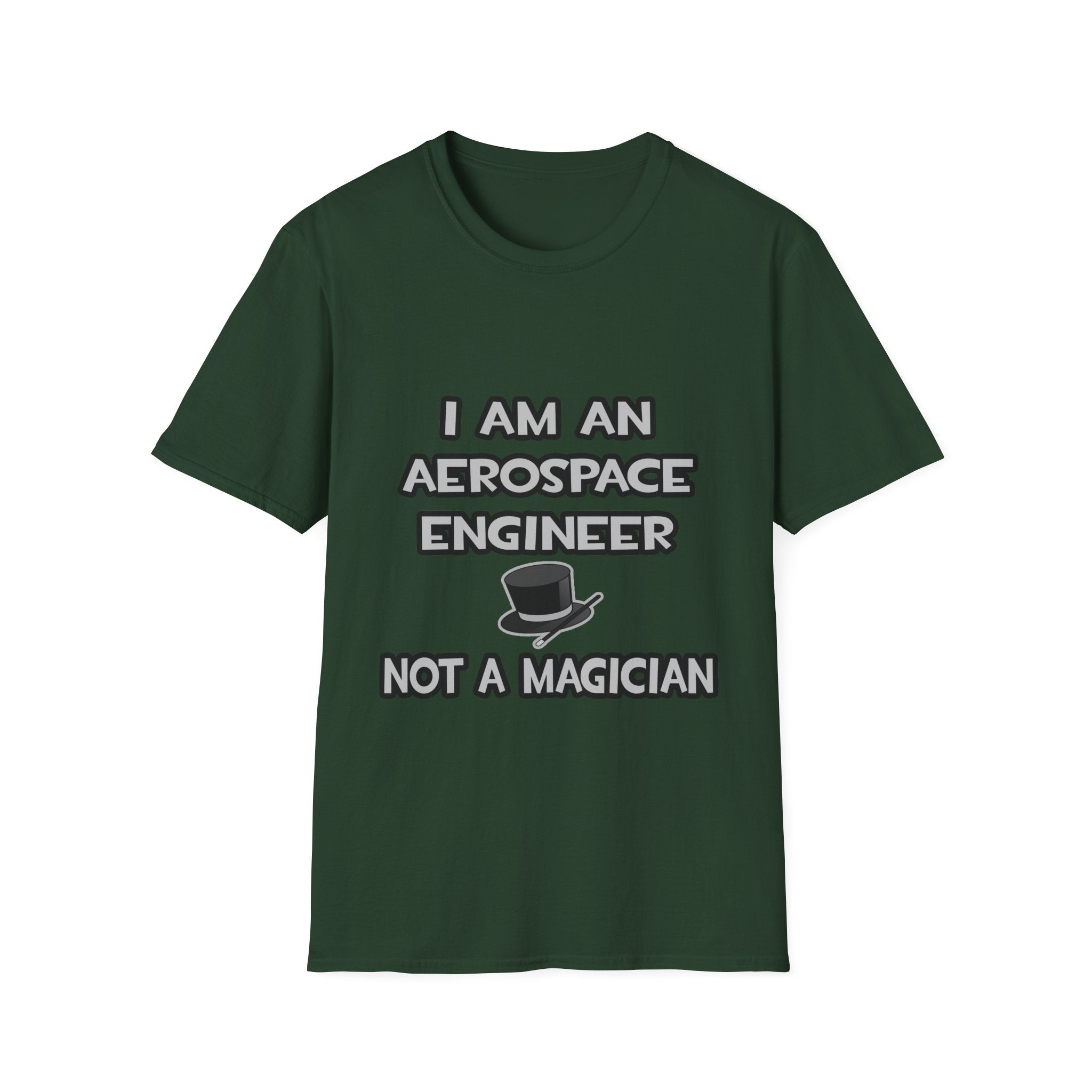 Aerospace Engineer ... Not A Magician - Unisex Softstyle T-Shirt