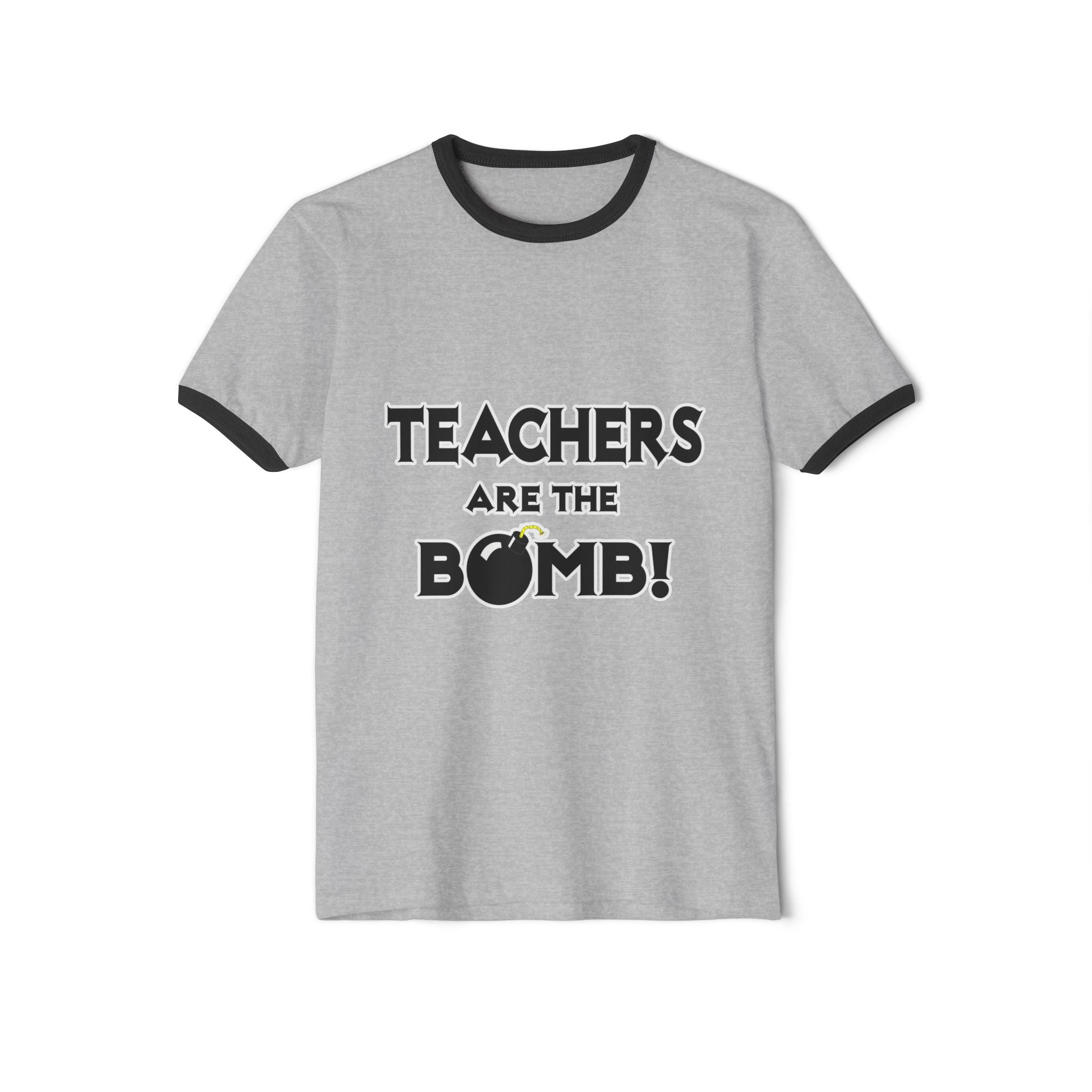Teachers Are The Bomb! - Unisex Cotton Ringer T-Shirt