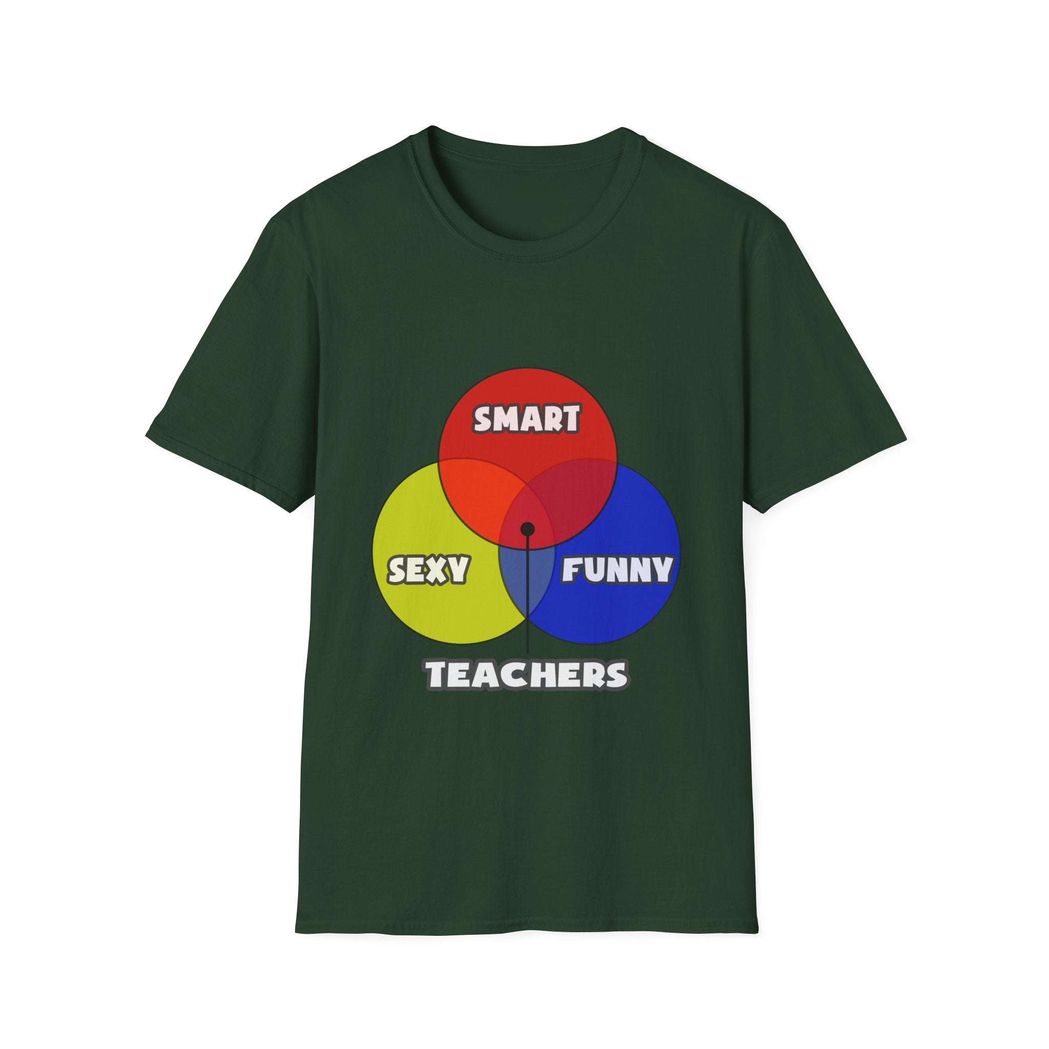 Venn Diagram .. Teachers - Unisex Softstyle T-Shirt