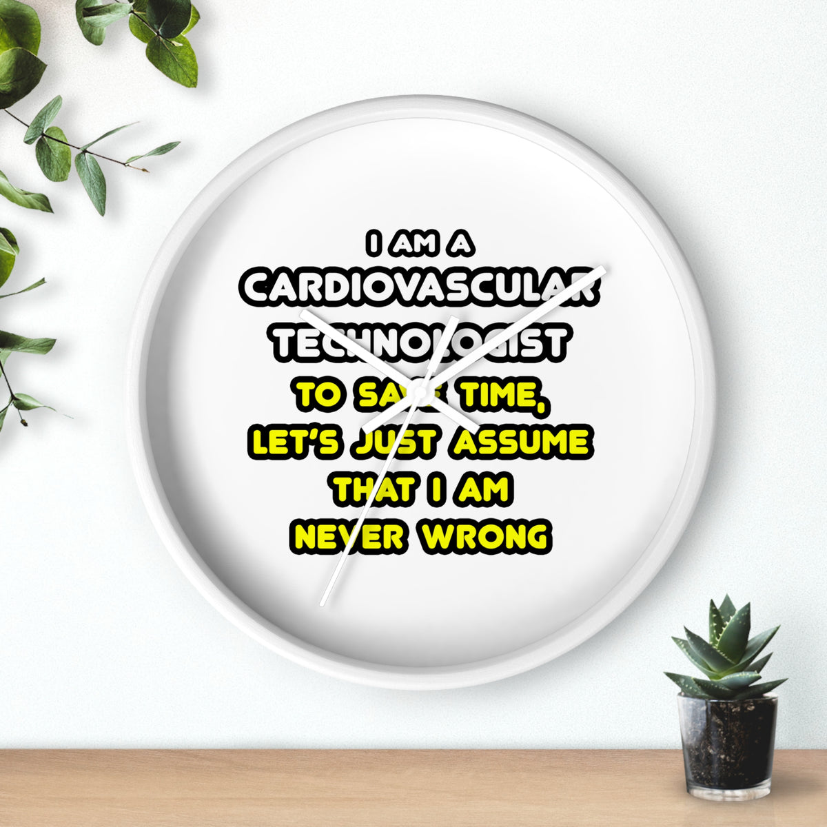 Funny Cardiovascular Technologist T Shirts - Wall Clock