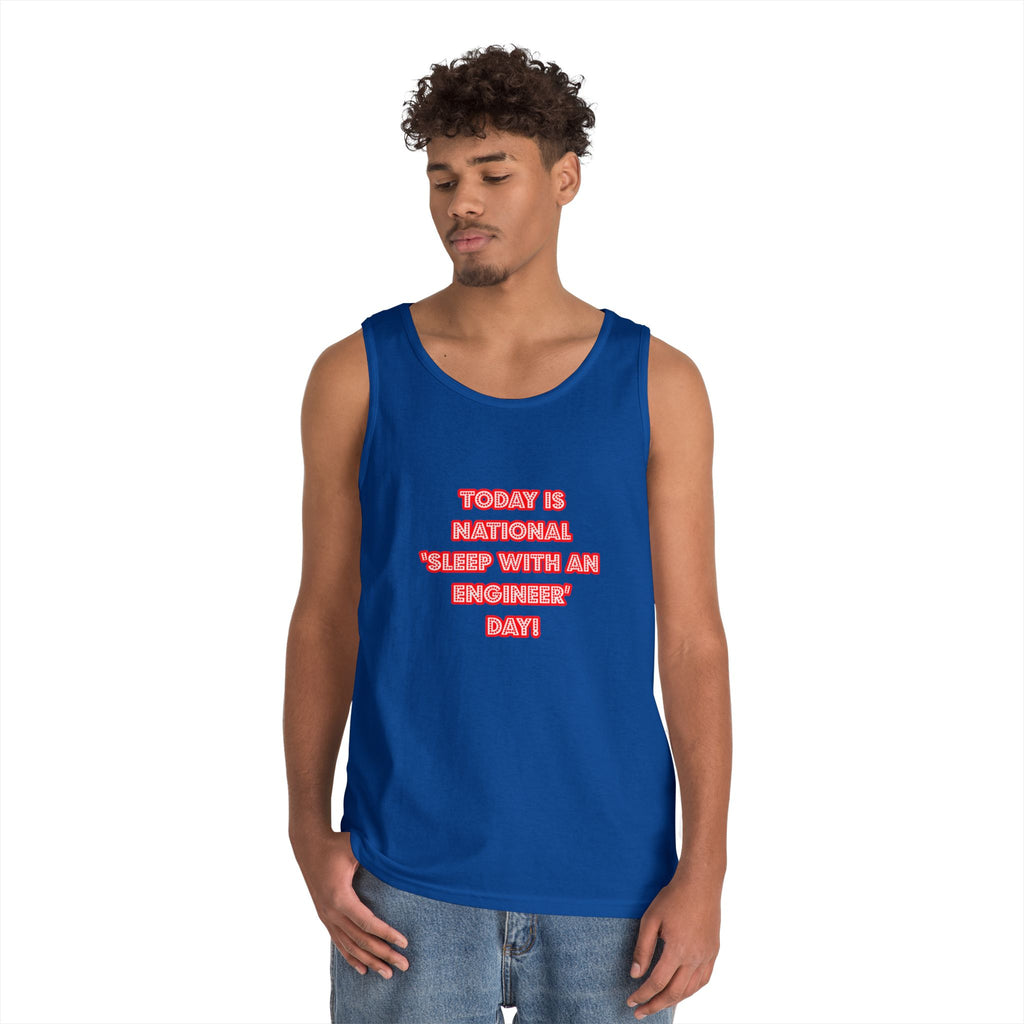 National 'Sleep With an Engineer' Day - Unisex Heavy Cotton Tank Top