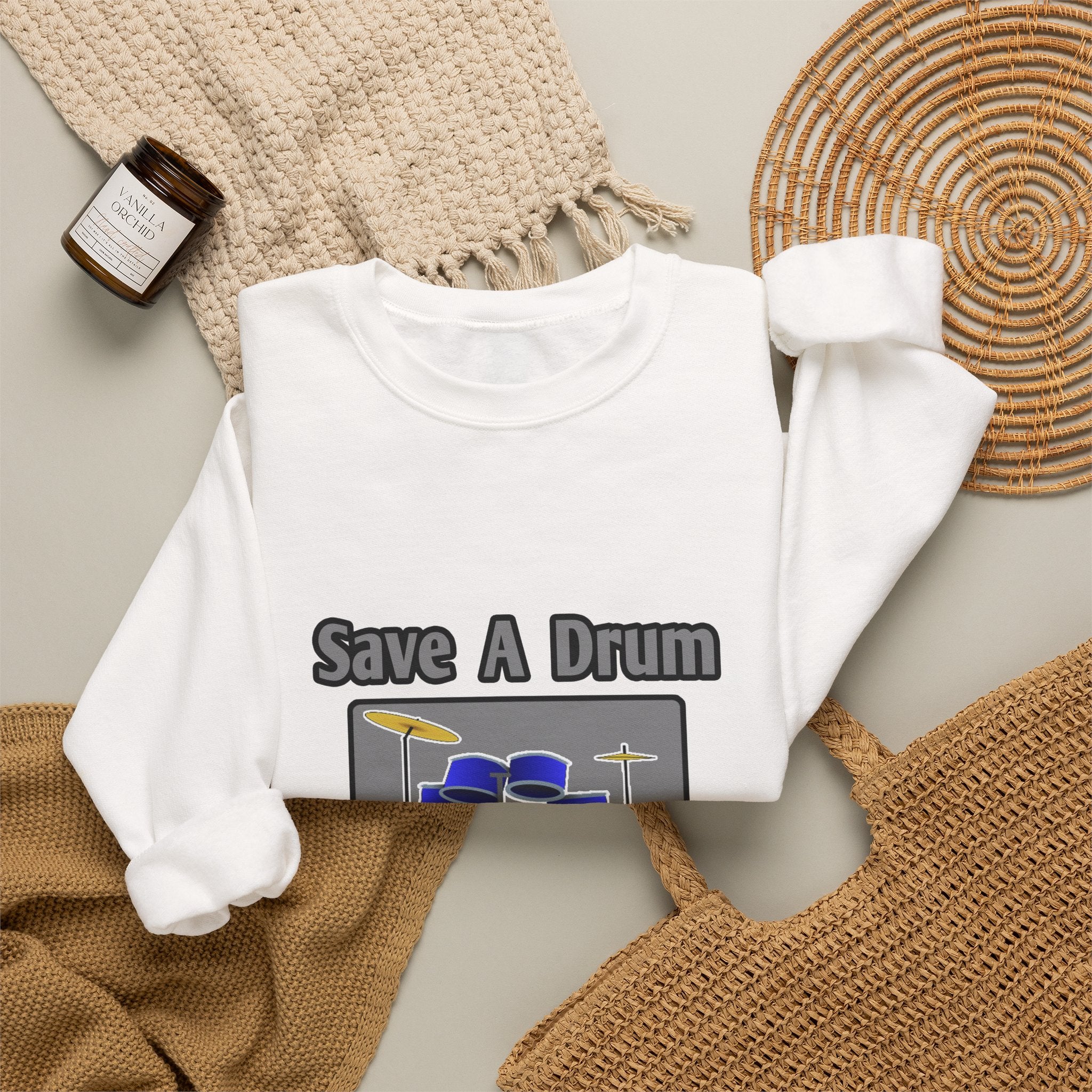 Save a Drum...Bang a Teacher - Unisex Heavy Blend™ Crewneck Sweatshirt