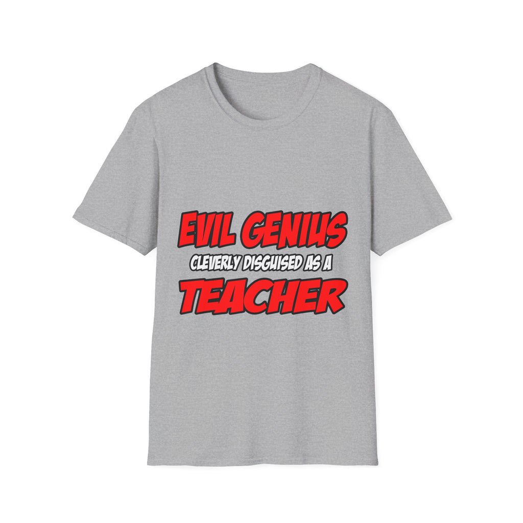 Evil Genius...Teacher - Unisex Softstyle T-Shirt