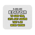 Funny Editor T Shirts and Gifts - Mouse Pad (Rectangle)