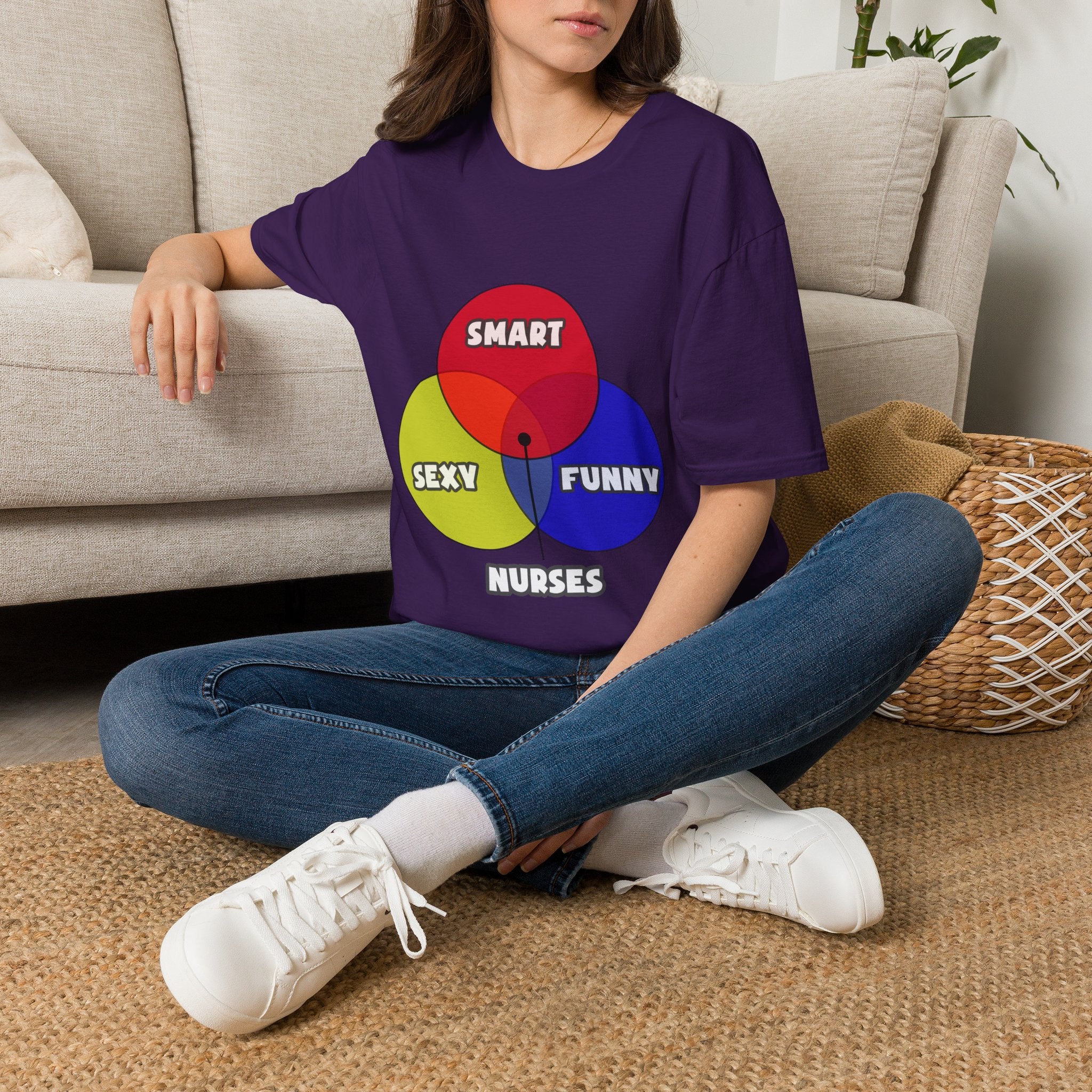 Venn Diagram .. Nurses - Unisex Softstyle T-Shirt