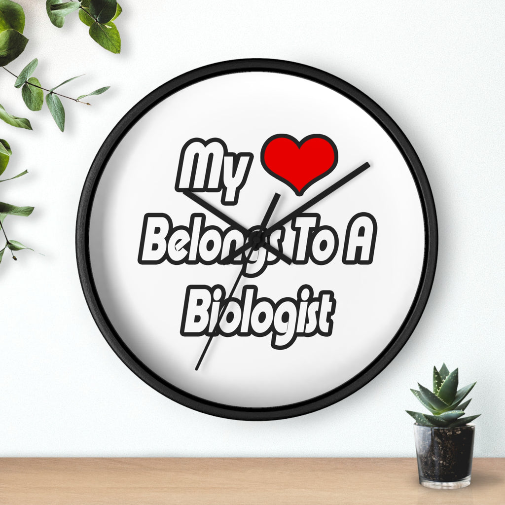 My Heart Belongs To A Biologist - Wall Clock