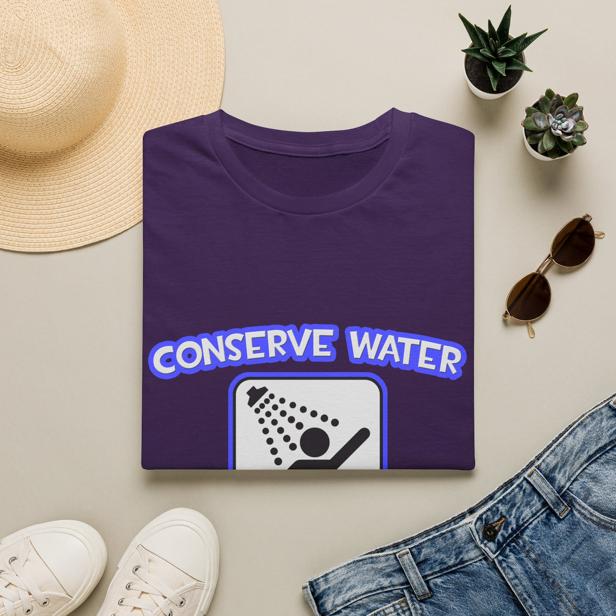 Conserve Water .. Shower With a Teacher - Unisex Softstyle T-Shirt