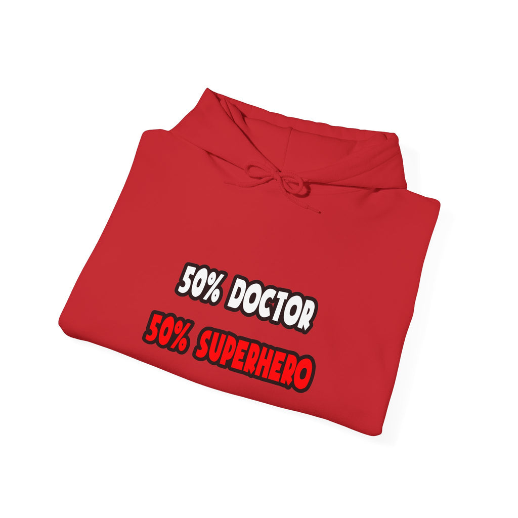 Half Doctor ... Half Superhero - Unisex Heavy Blend™ Hooded Sweatshirt