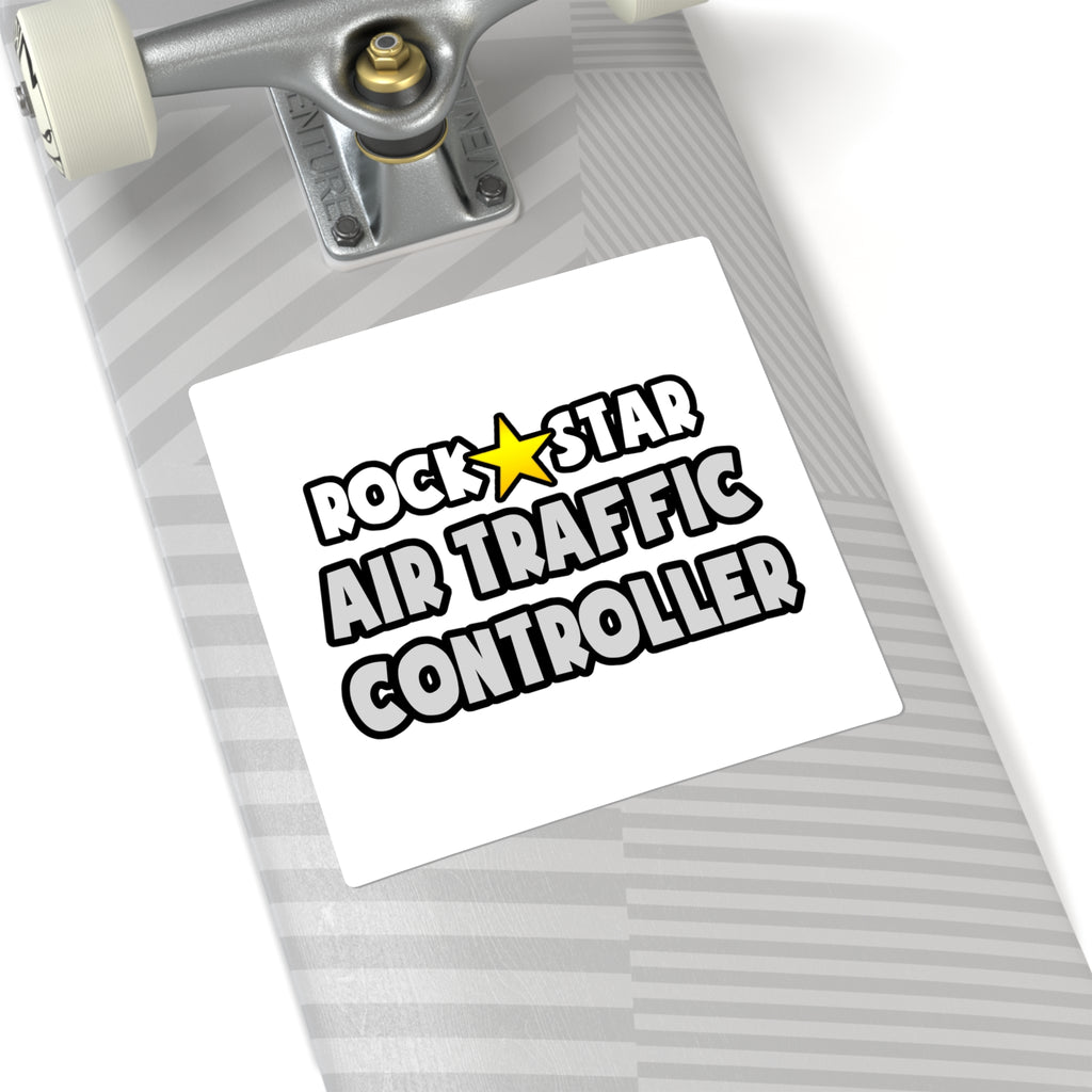 Rock Star Air Traffic Controller - Square Stickers