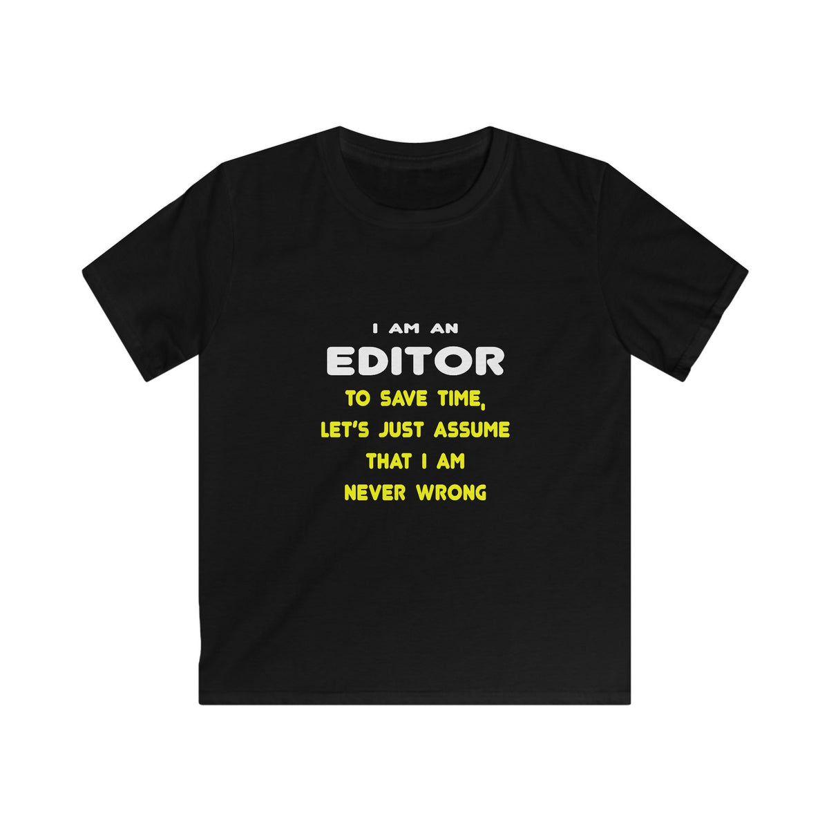 Funny Editor T Shirts and Gifts - Kids Softstyle Tee