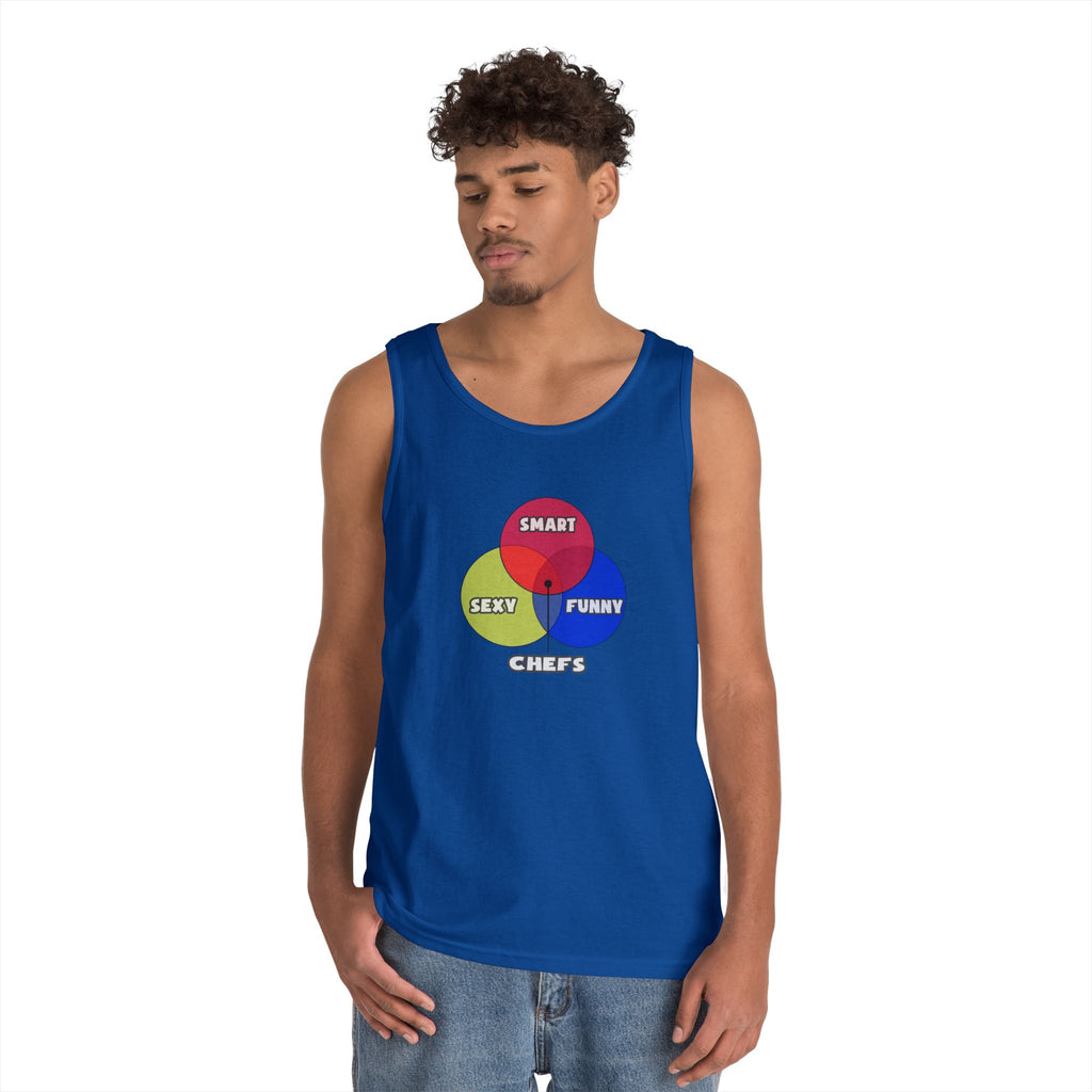 Venn Diagram .. Chefs - Unisex Heavy Cotton Tank Top