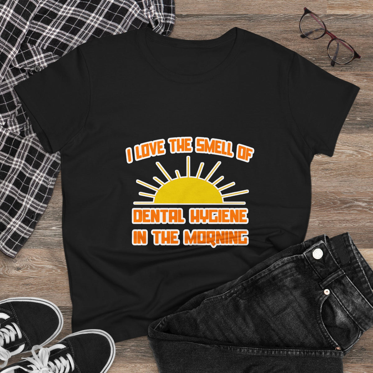 Smell of Dental Hygiene in the Morning - Women's Midweight Cotton Tee