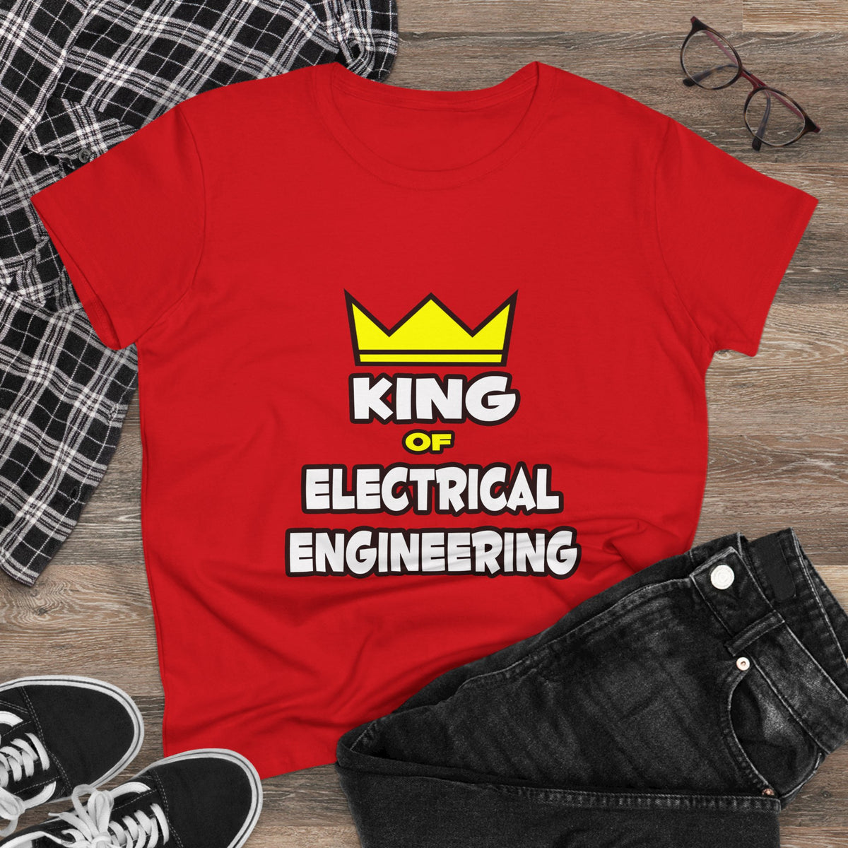 King of Electrical Engineering - Women's Midweight Cotton Tee