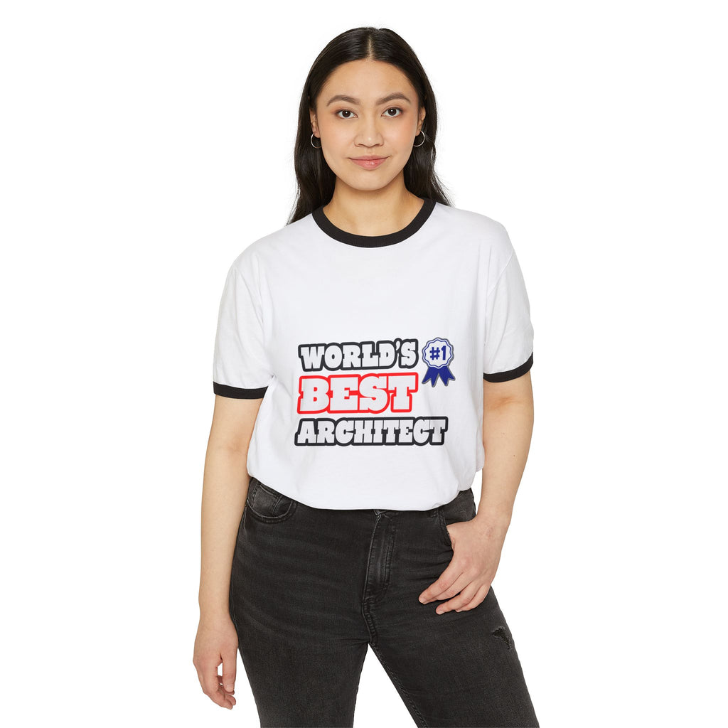 World's Best Architect - Unisex Cotton Ringer T-Shirt