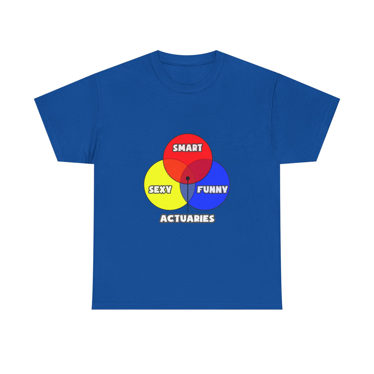 Venn Diagram .. Actuaries - Unisex Heavy Cotton Tee