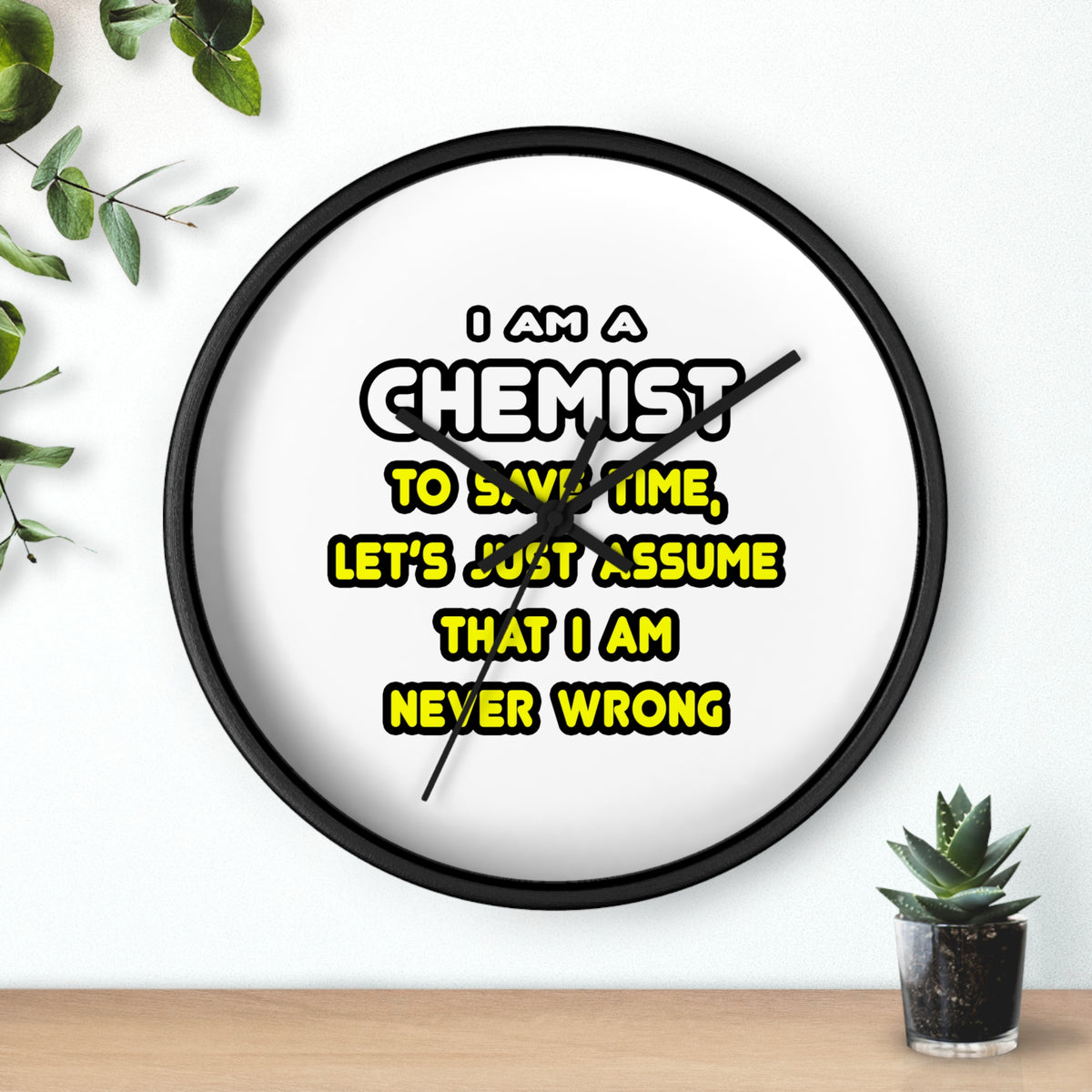Funny Chemist T Shirts and Gifts - Wall Clock