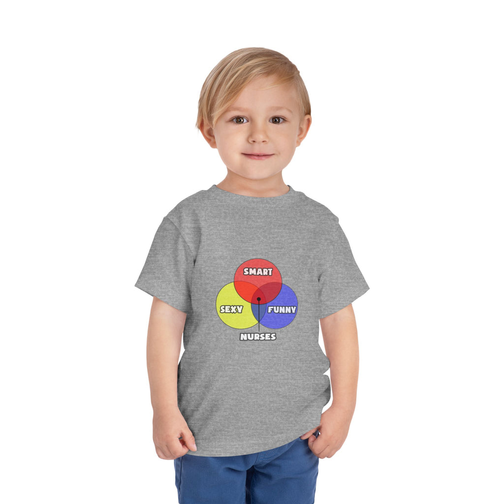 Venn Diagram .. Nurses - Toddler Short Sleeve Tee