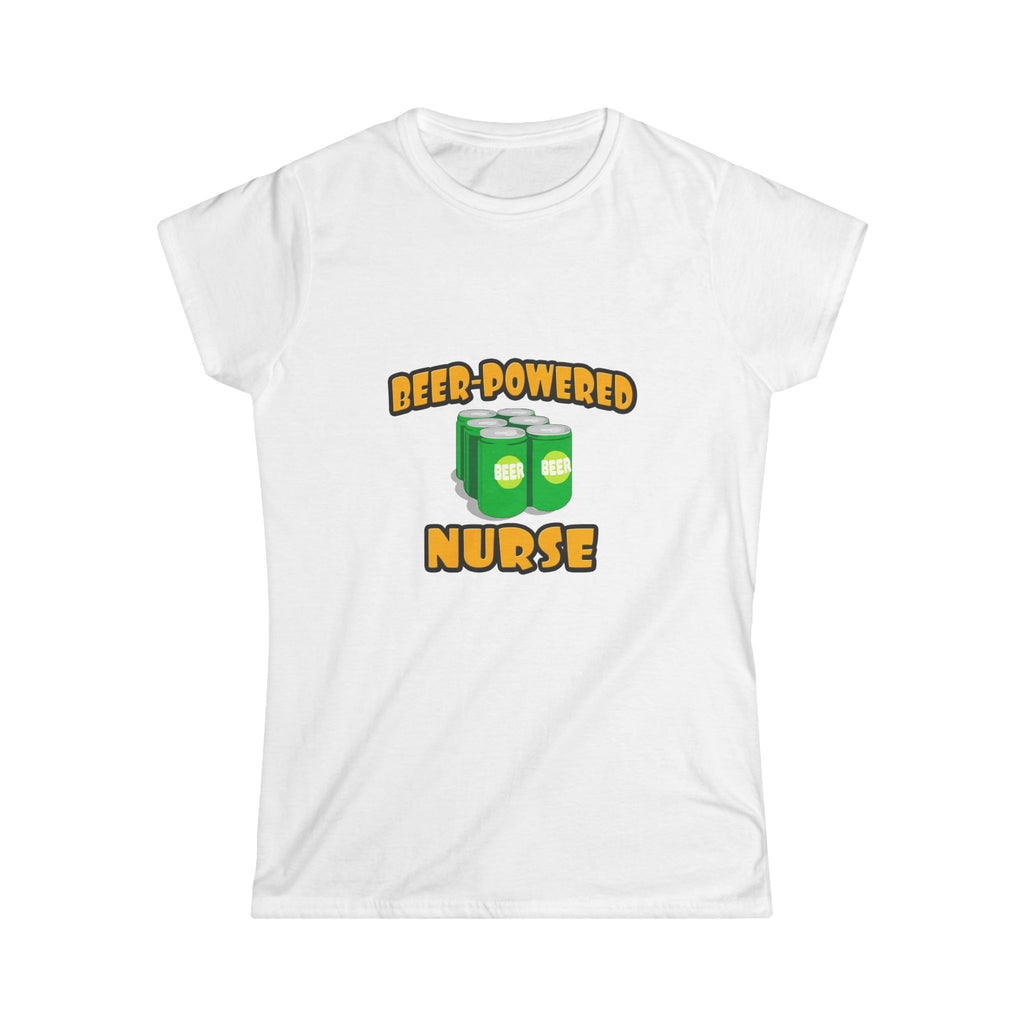 Beer Powered Nurse - Women's Softstyle Tee