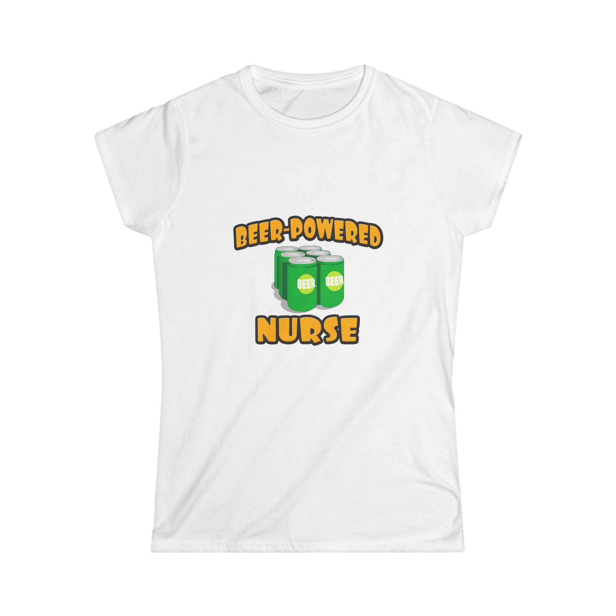 Beer Powered Nurse - Women's Softstyle Tee