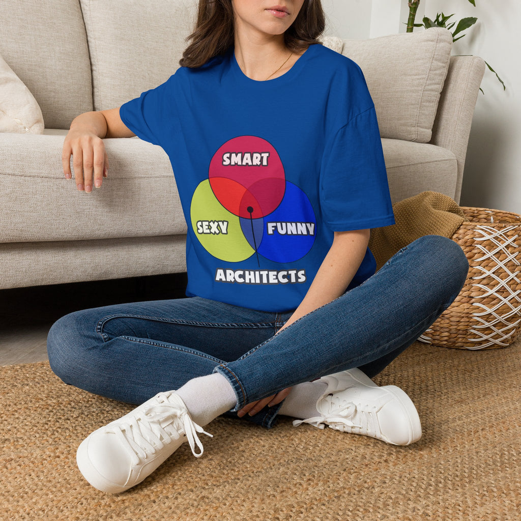 Venn Diagram .. Architects - Unisex Softstyle T-Shirt