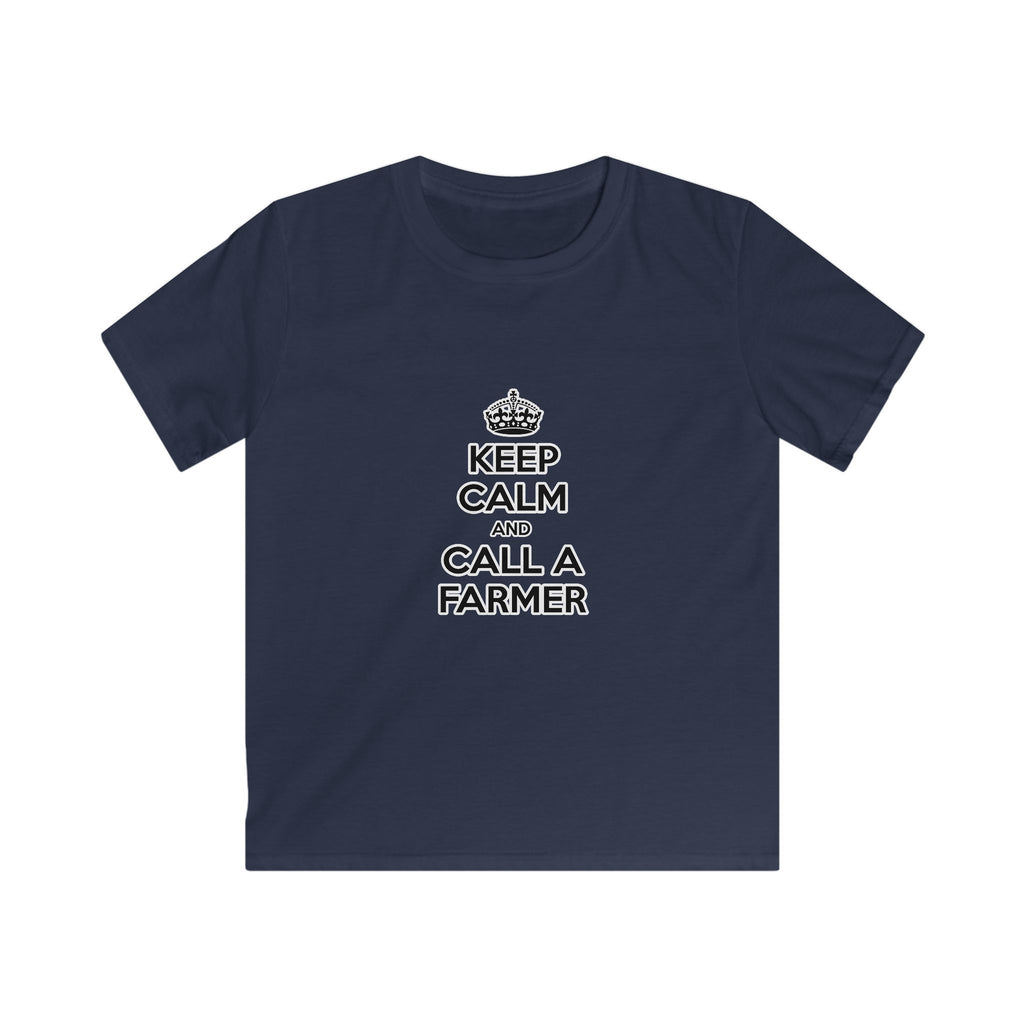 Keep Calm and Call a Farmer - Kids Softstyle Tee