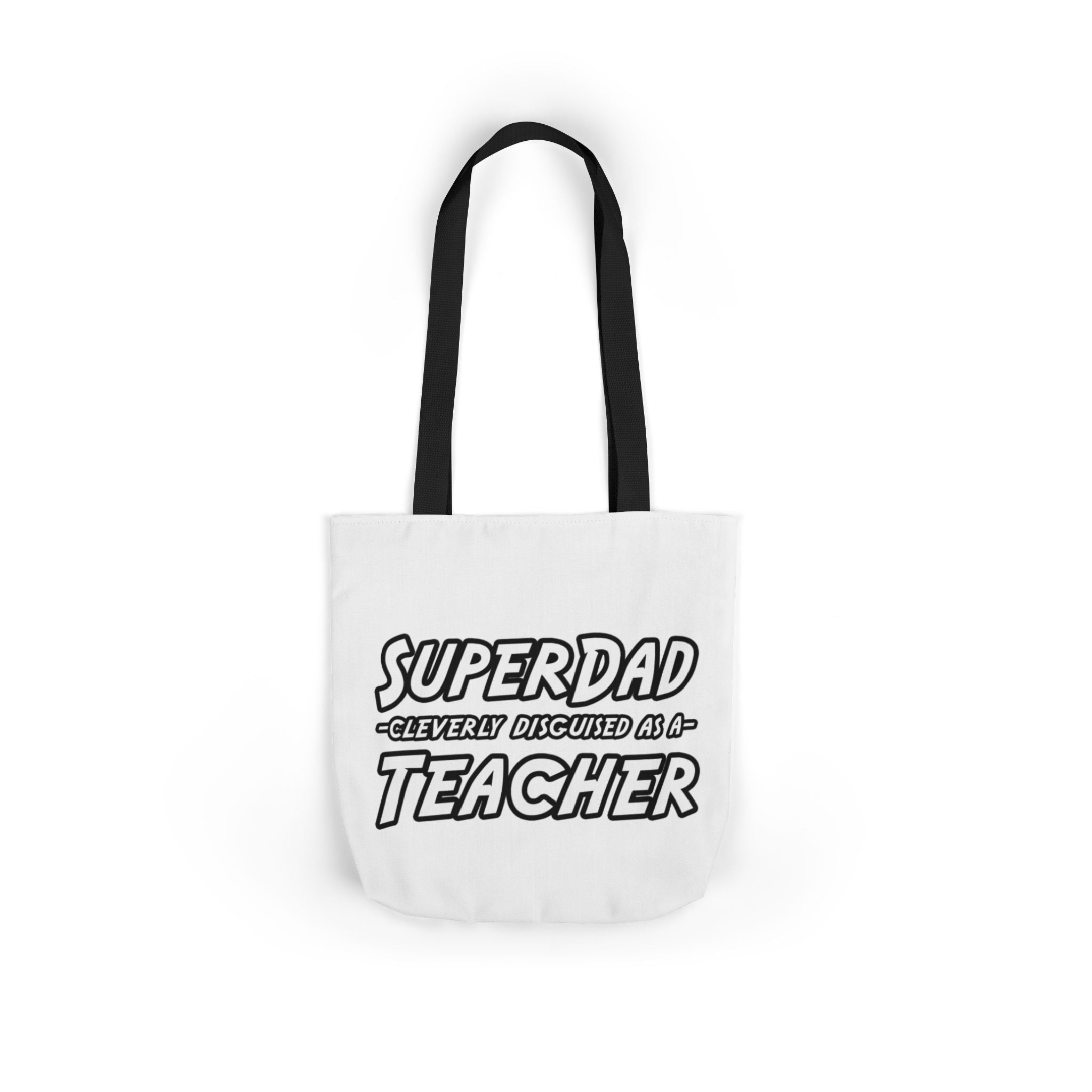 superdad dark teacher - Canvas Tote Bag, 5-Color Straps
