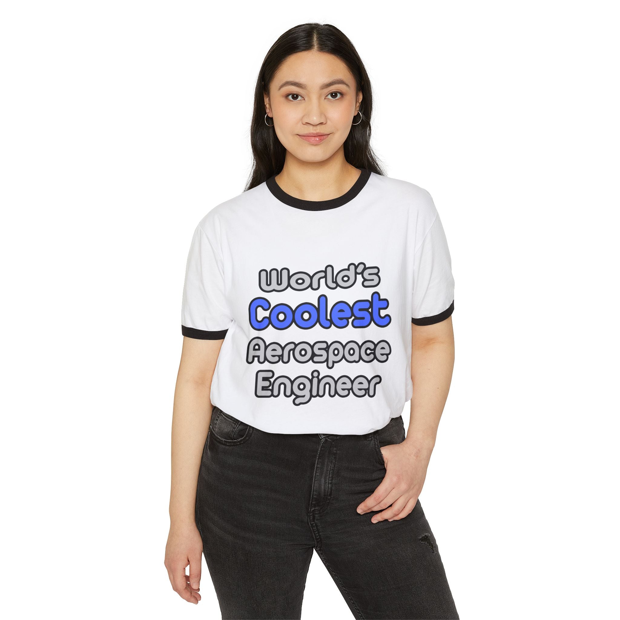 World's Coolest Aerospace Engineer - Unisex Cotton Ringer T-Shirt