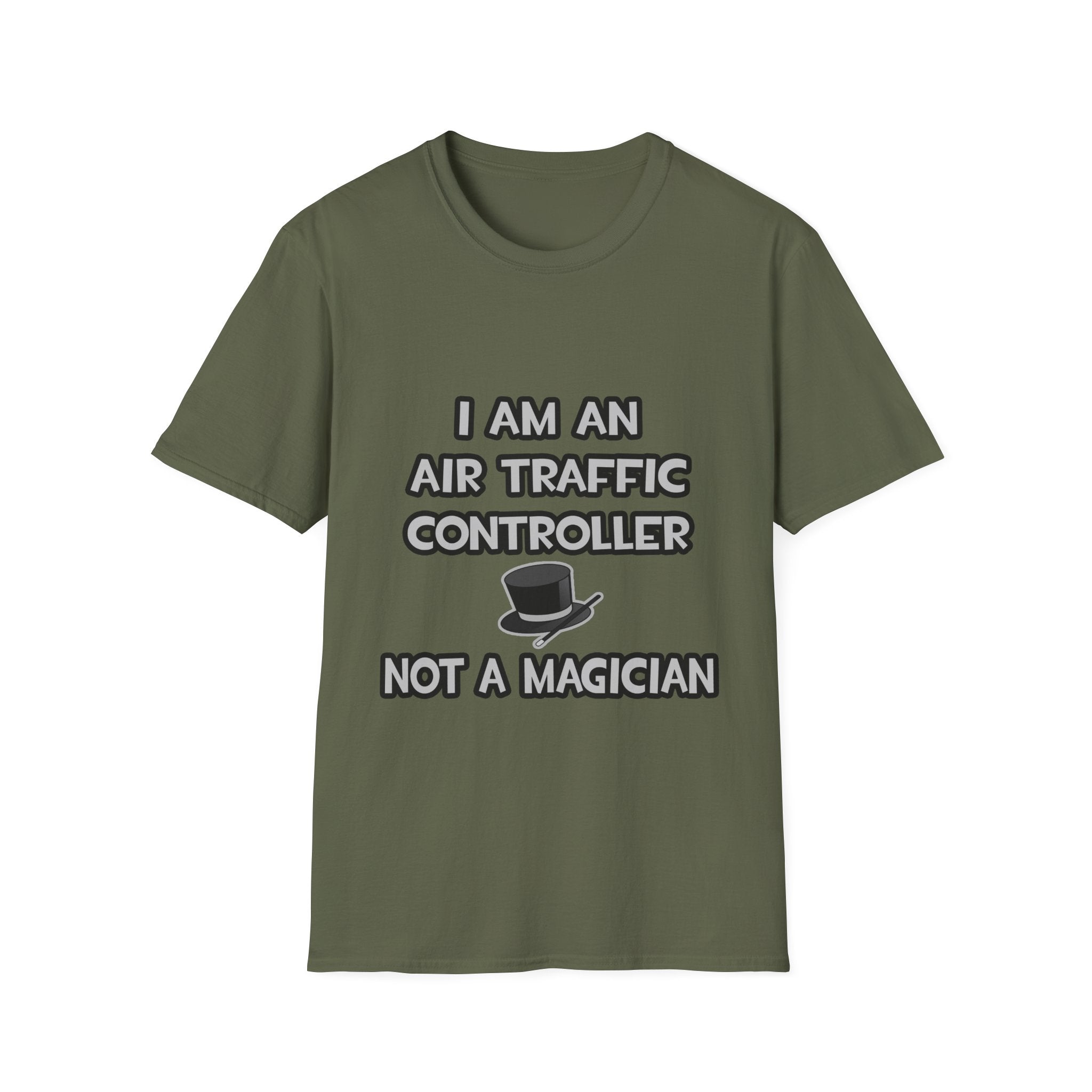 Air Traffic Controller ... Not A Magician - Unisex Softstyle T-Shirt