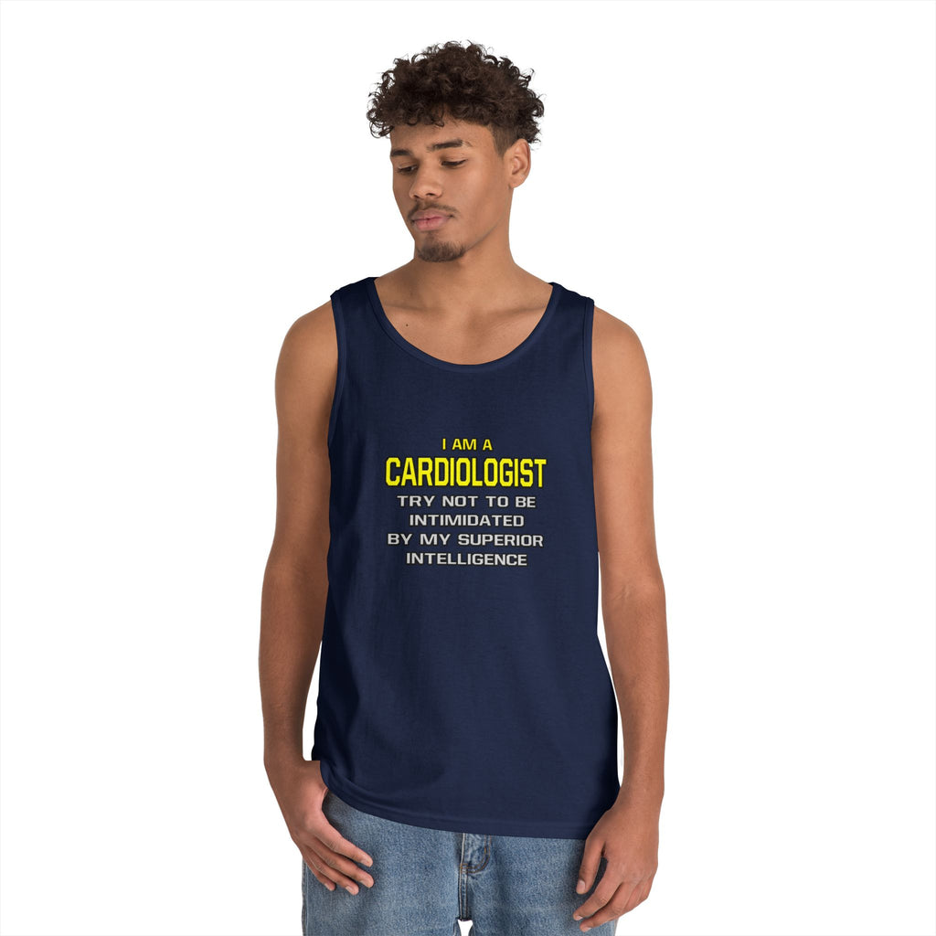 Cardiologist...Superior Intelligence - Unisex Heavy Cotton Tank Top