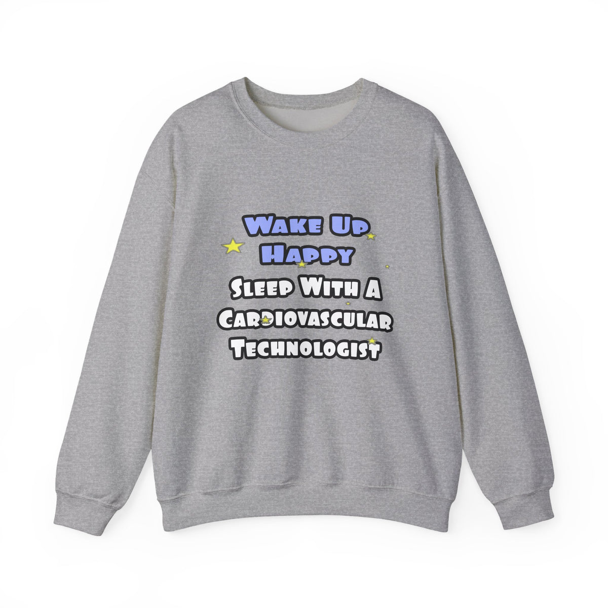 Wake Up Happy .. Sleep With Cardiovascular Tech - Unisex Heavy Blend™ Crewneck Sweatshirt