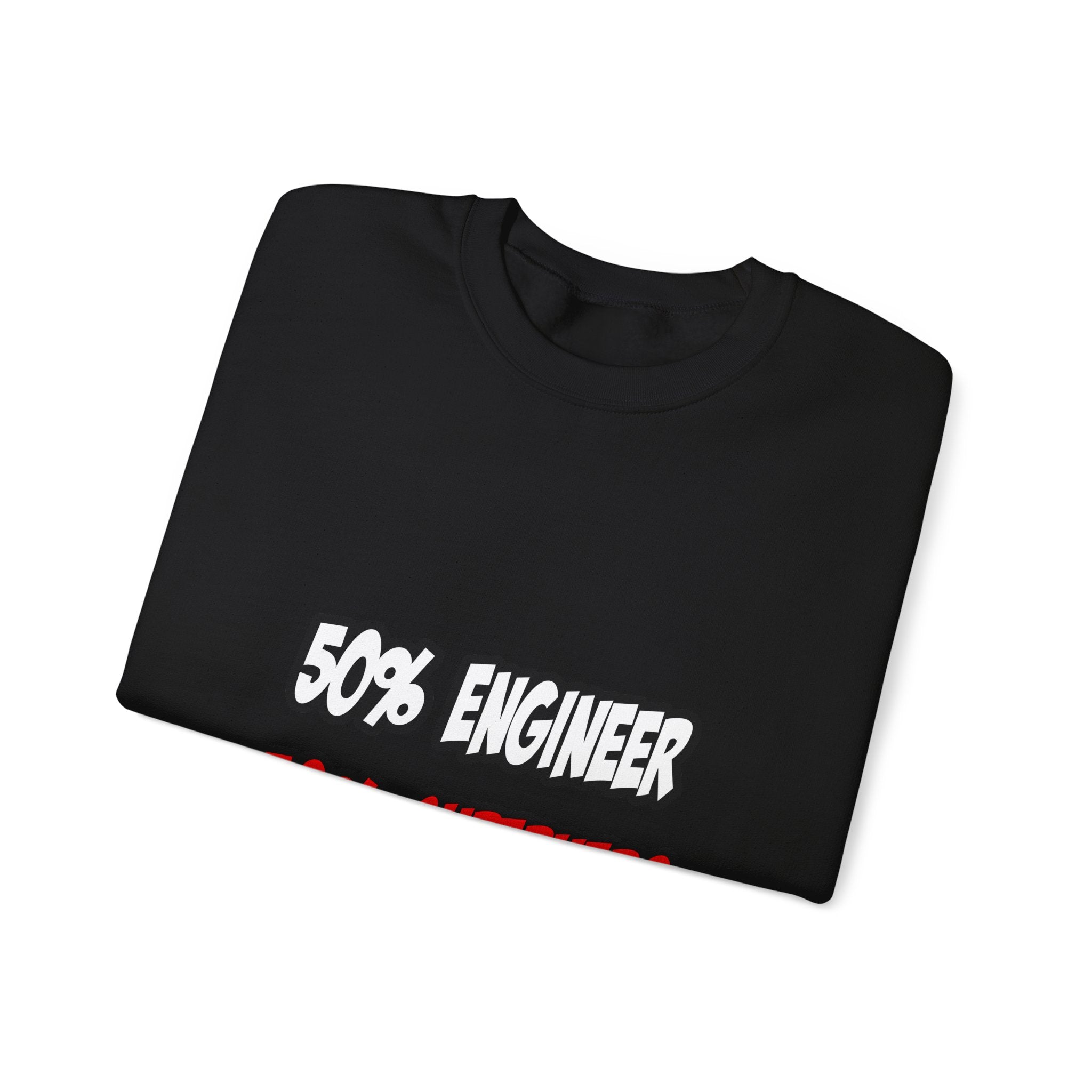 Half Engineer...Half Superhero - Unisex Heavy Blend™ Crewneck Sweatshirt