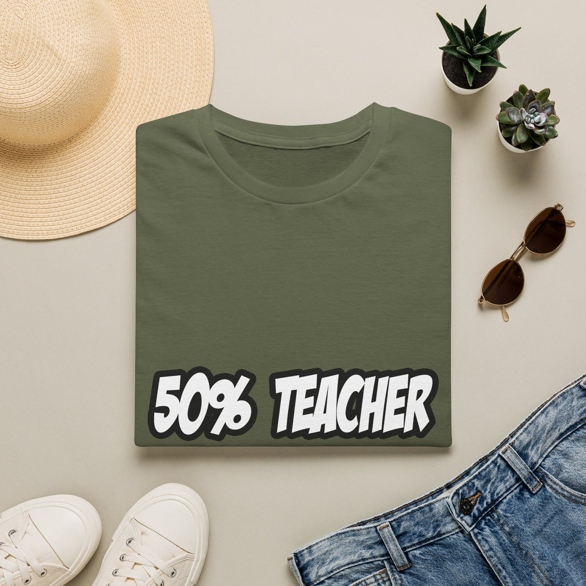 Half Teacher...Half Superhero - Unisex Softstyle T-Shirt