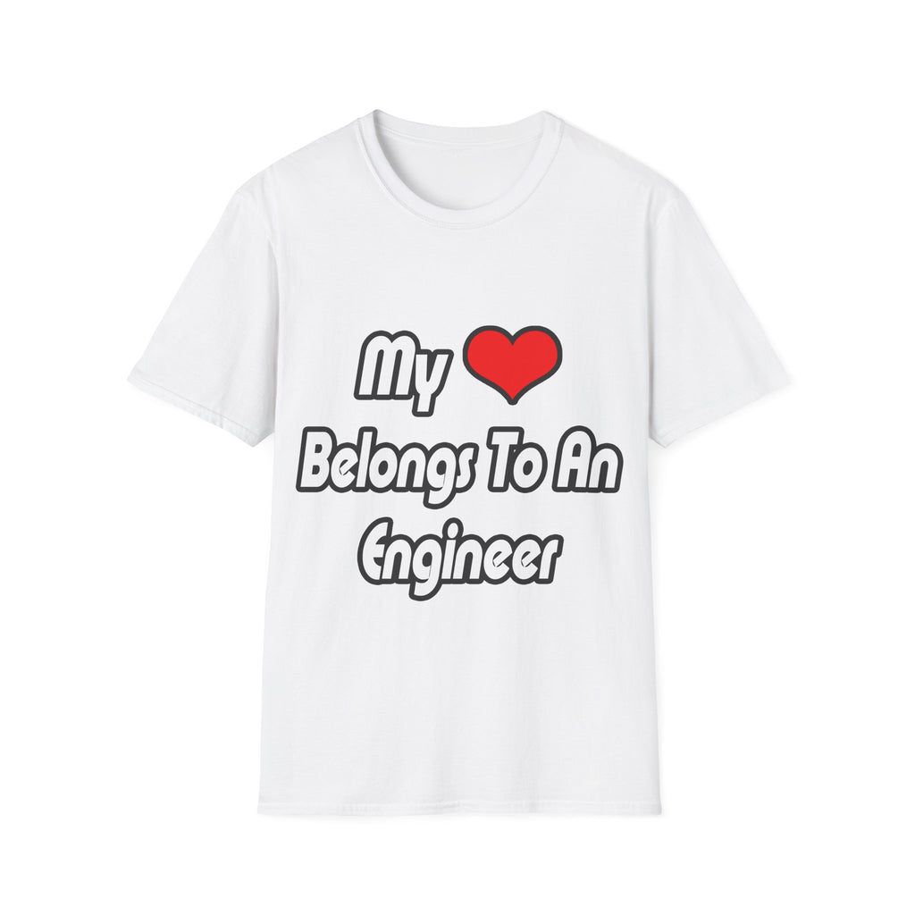 My Heart Belongs To An Engineer - Unisex Softstyle T-Shirt