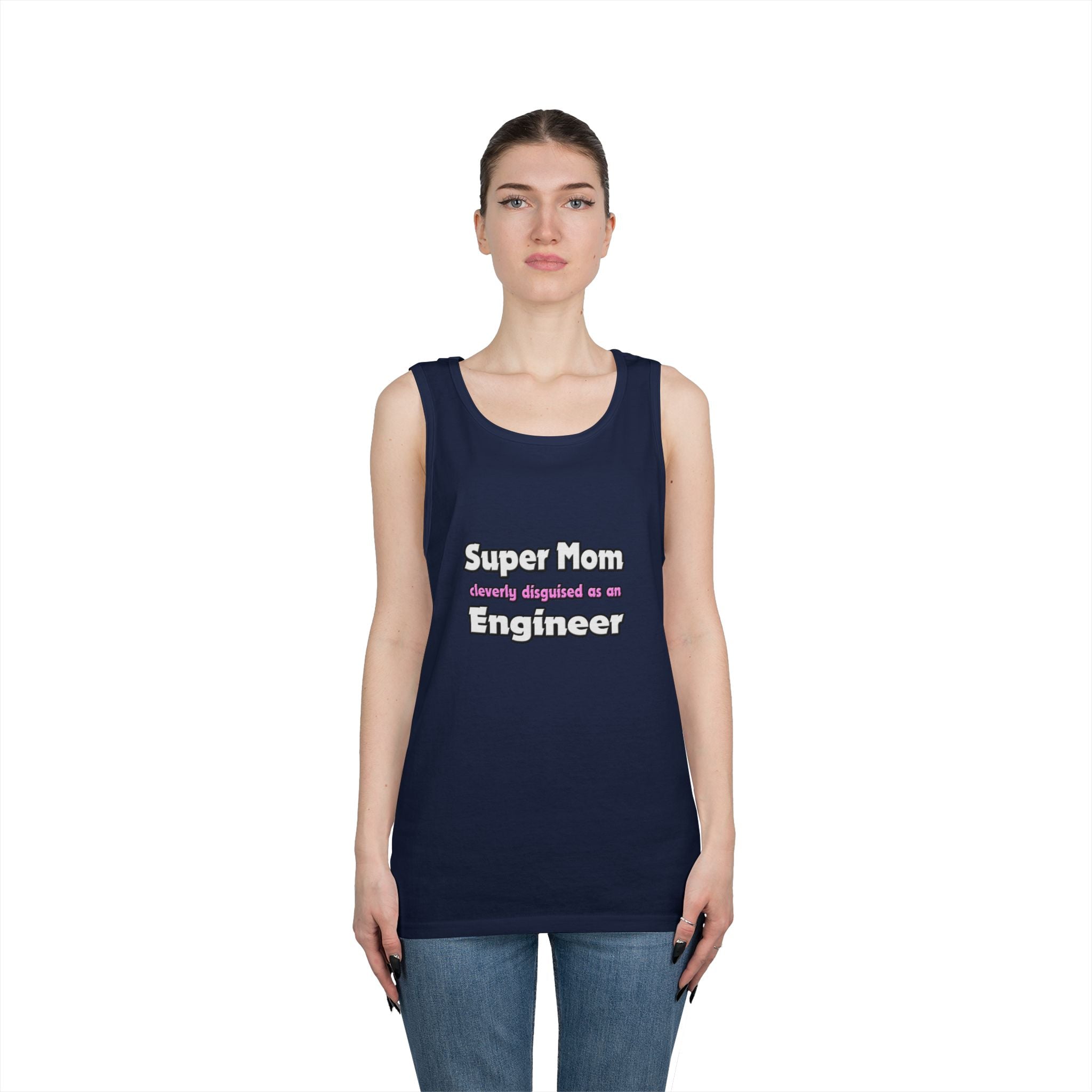 Super Mom ... Engineer - Unisex Heavy Cotton Tank Top