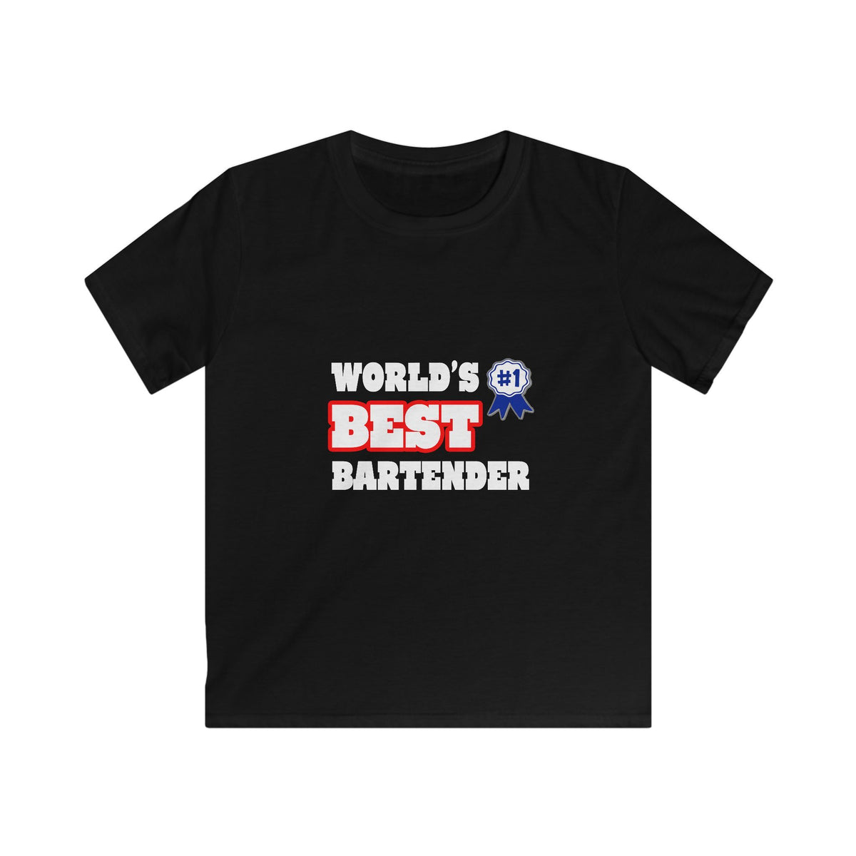 World's Best Bartender - Kids Softstyle Tee