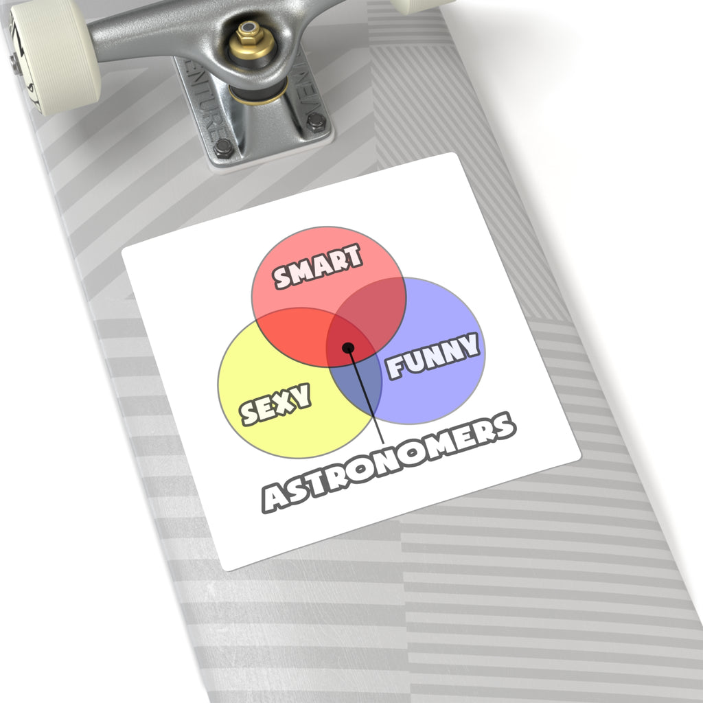 Venn Diagram .. Astronomers - Square Stickers