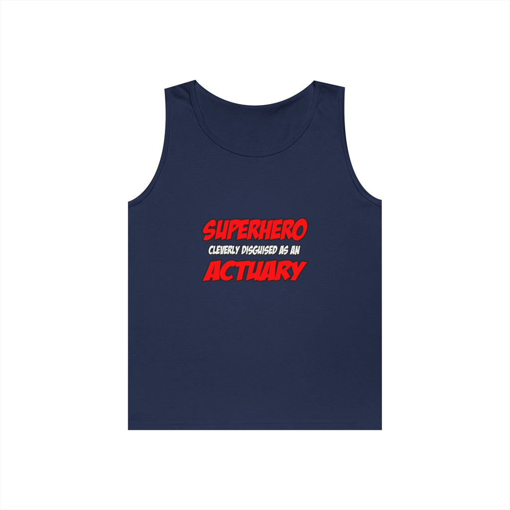 Superhero...Actuary - Unisex Heavy Cotton Tank Top