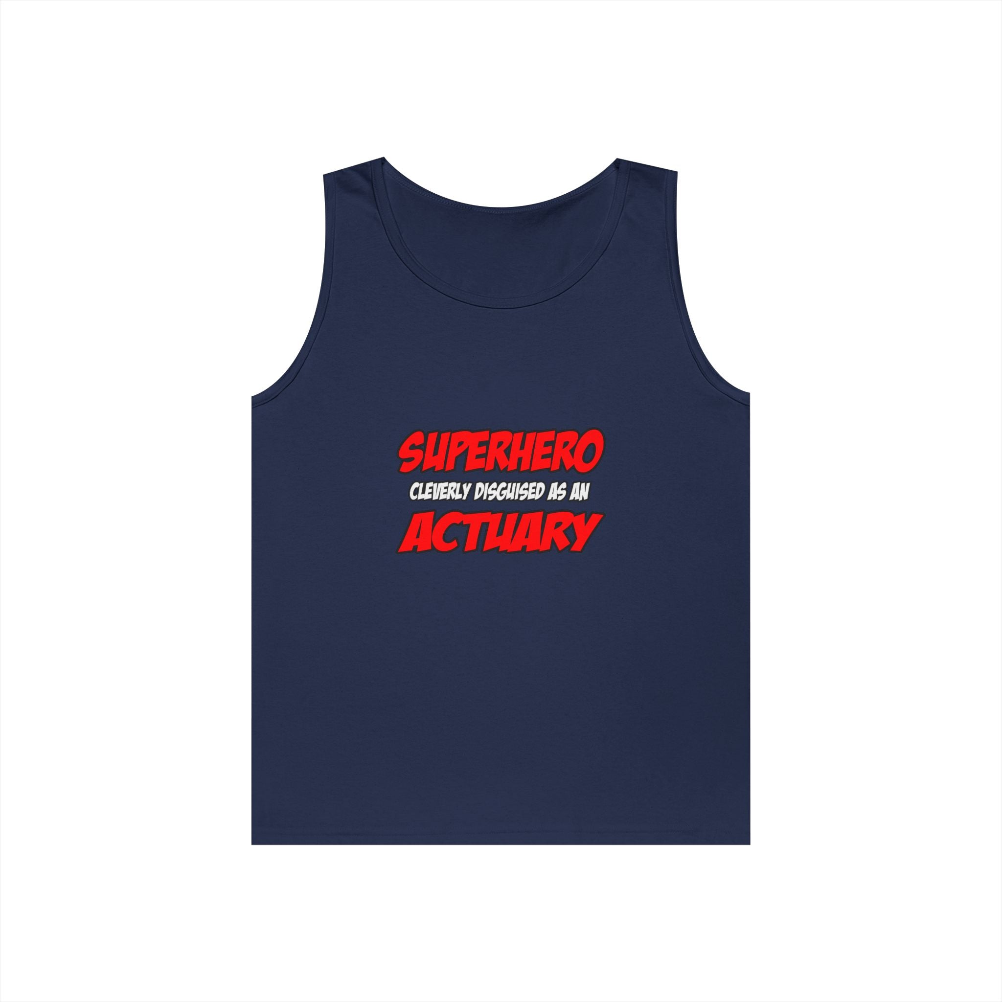 Superhero...Actuary - Unisex Heavy Cotton Tank Top