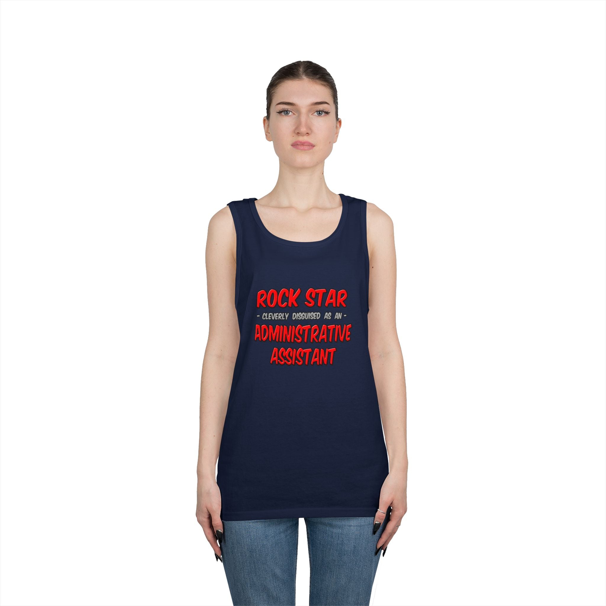 Rock Star...Administrative Assistant - Unisex Heavy Cotton Tank Top
