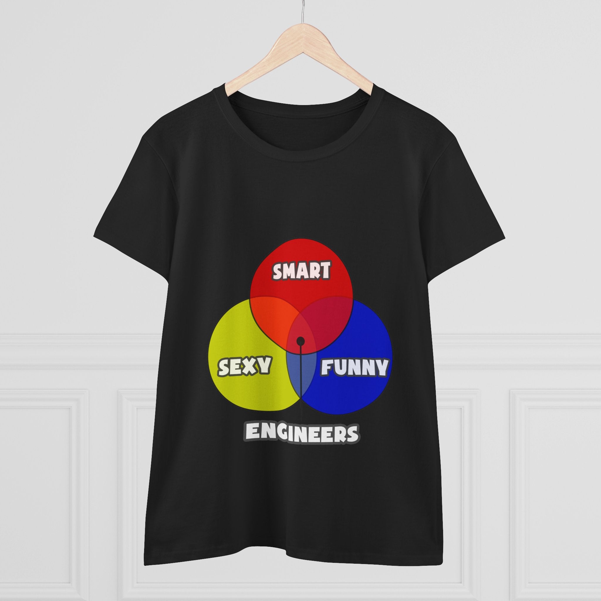 Venn Diagram .. Engineers - Women's Midweight Cotton Tee