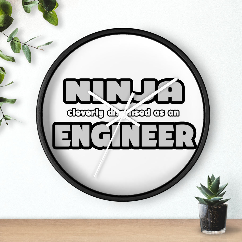Ninja Cleverly Disguised As An Engineer - Wall Clock