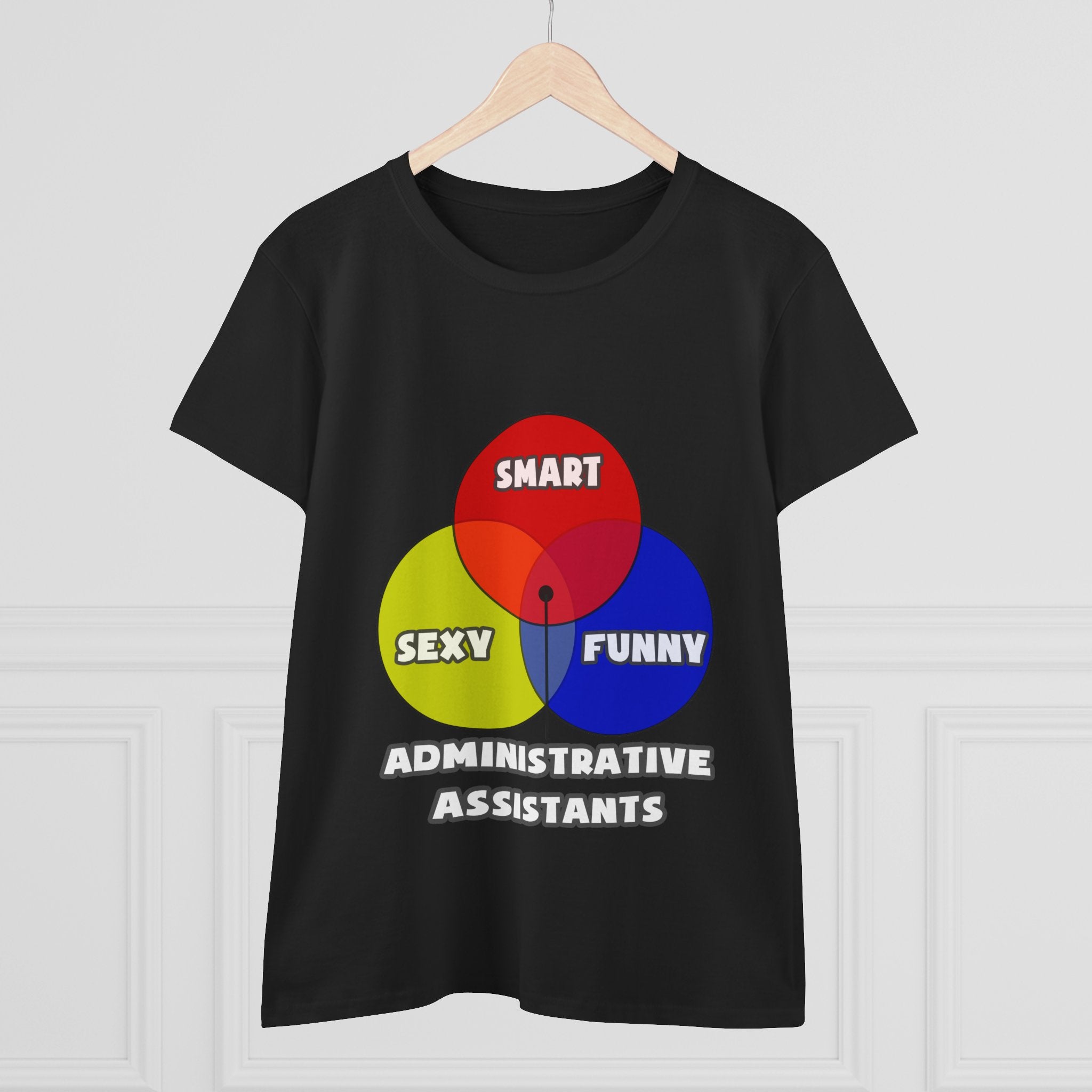 Venn Diagram .. Administrative Assistants - Women's Midweight Cotton Tee
