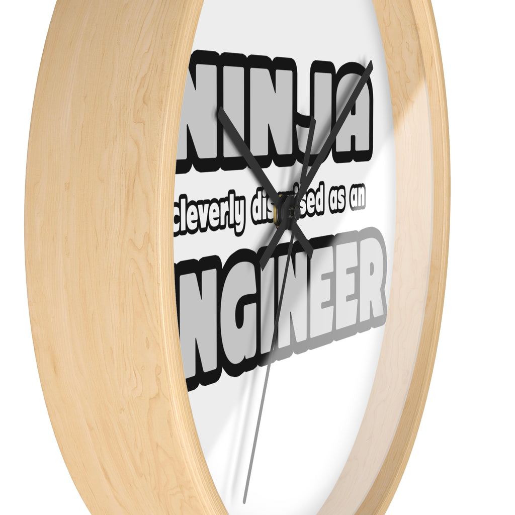 Ninja Cleverly Disguised As An Engineer - Wall Clock