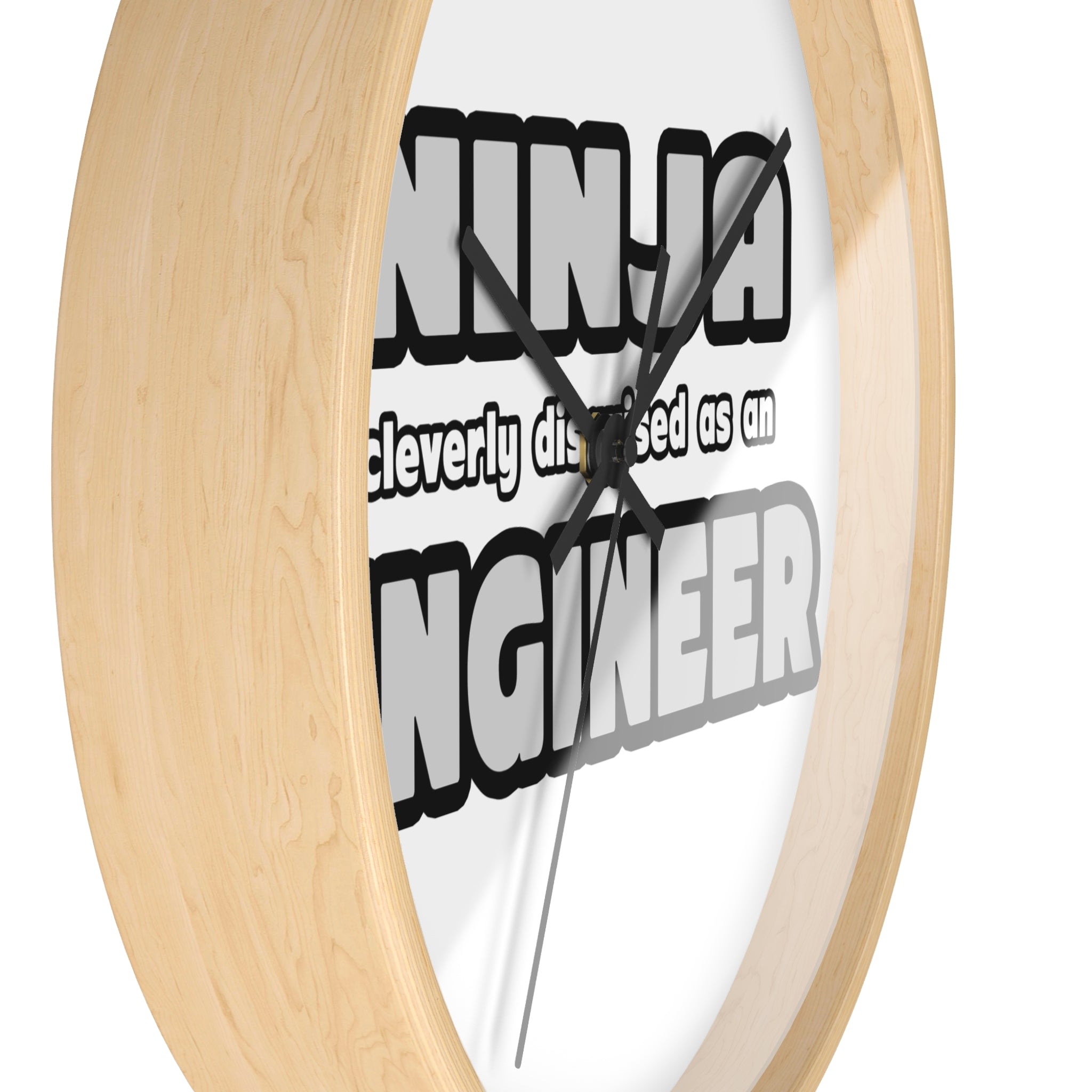 Ninja Cleverly Disguised As An Engineer - Wall Clock