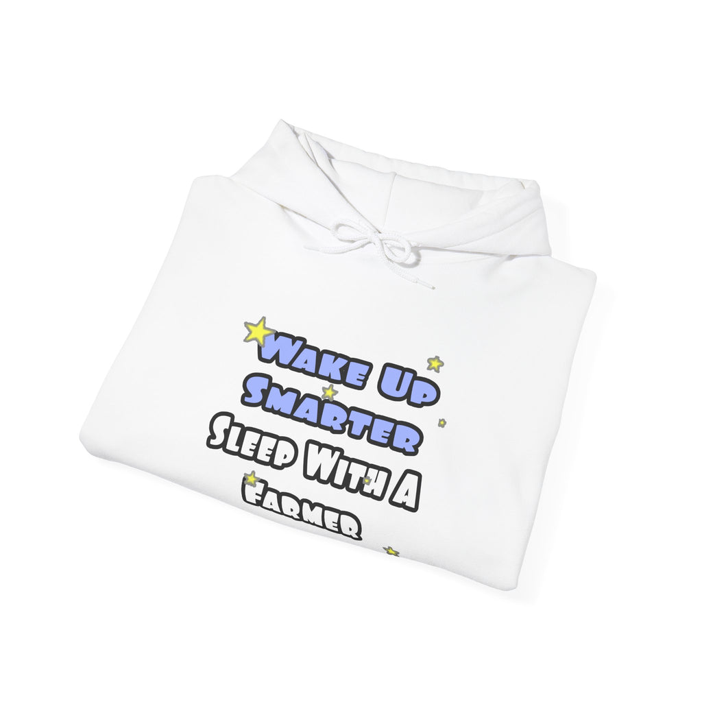 Wake Up Smarter...Sleep With a Farmer - Unisex Heavy Blend™ Hooded Sweatshirt